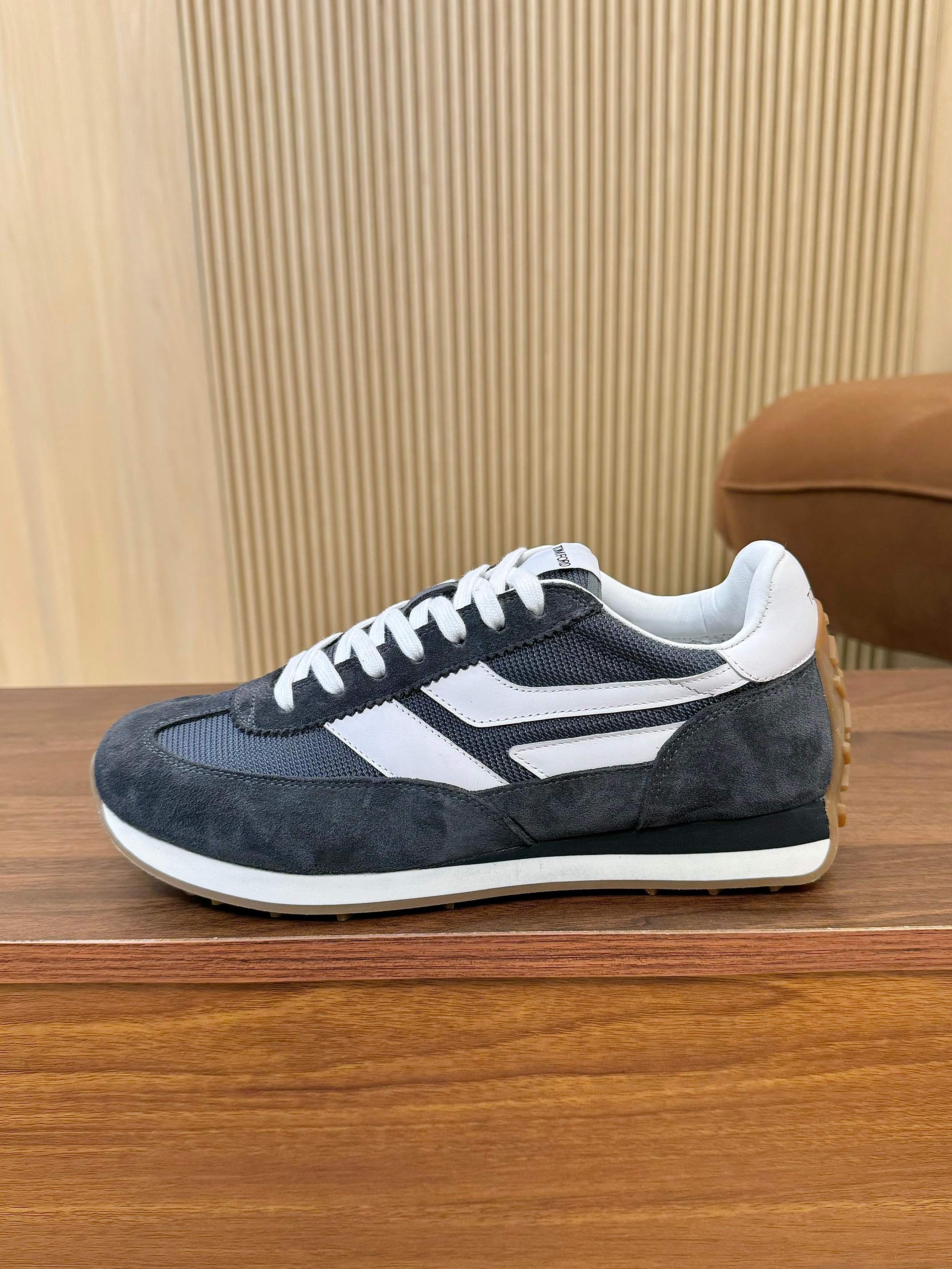 Tom Ford Retro Low-Top Sneakers Grey