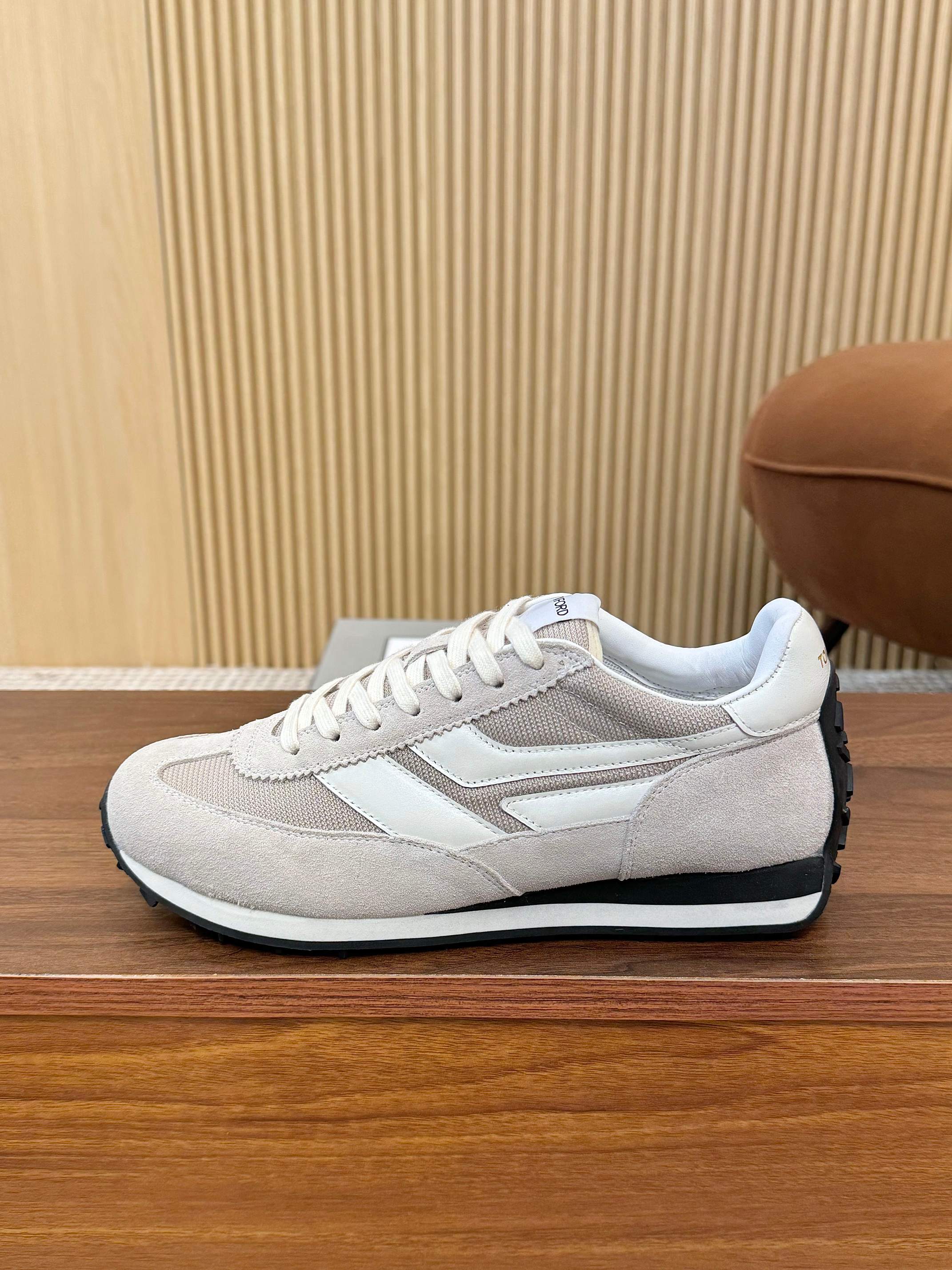 Tom Ford Low-Top Retro Sneakers Beige