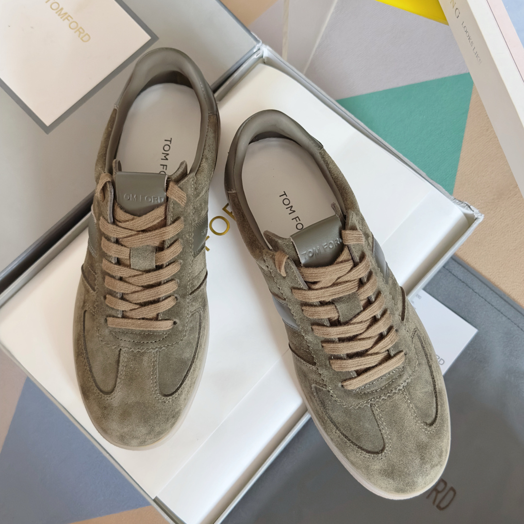 Tom Ford Terence Suede Sneakers Olive