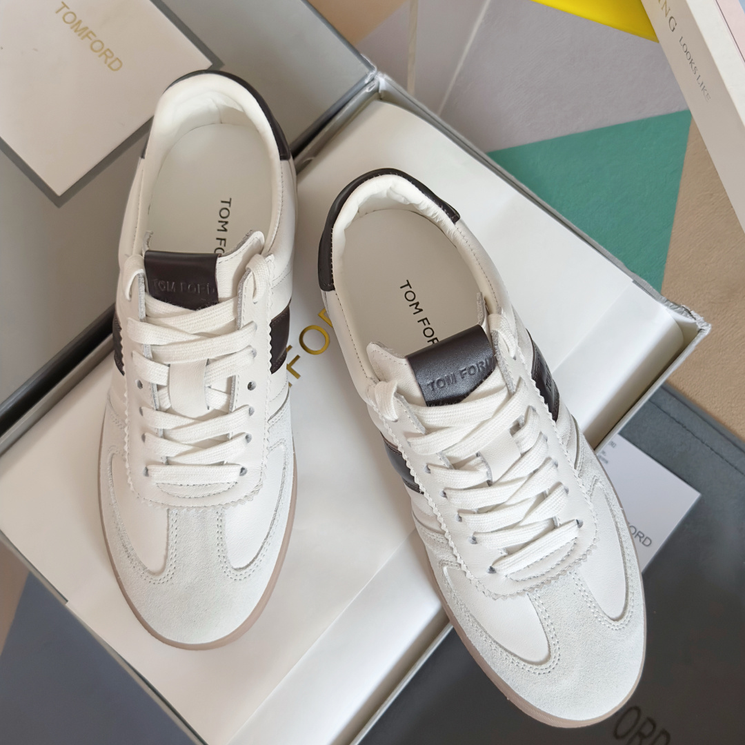 Tom Ford Terence Suede Sneakers White/Black