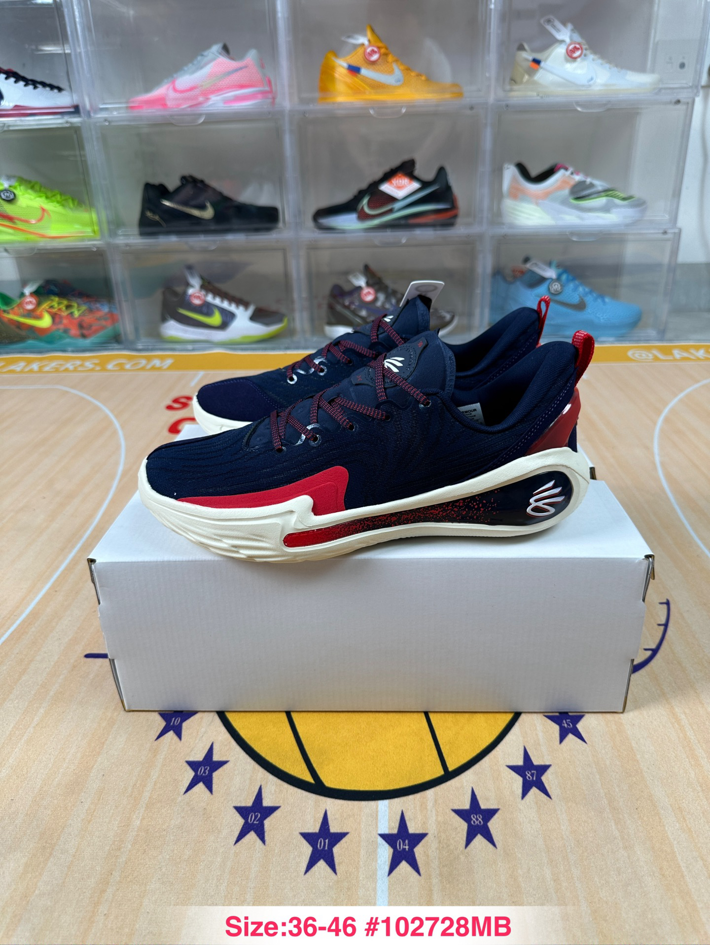 Under Armour Curry 12 Basketball Shoes Navy Red
