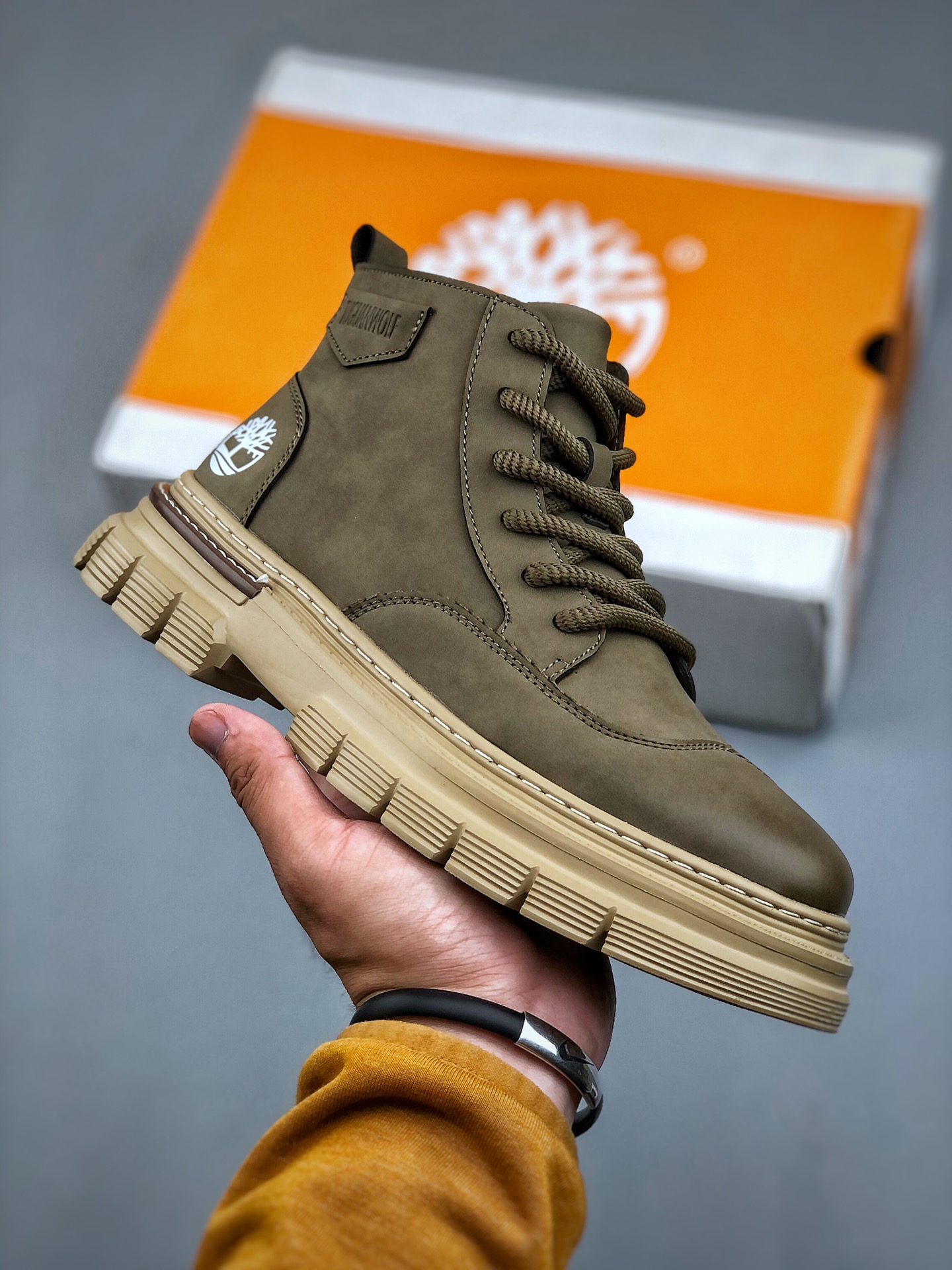 Undefeated x Timberland Rugged Zip Boots Olive