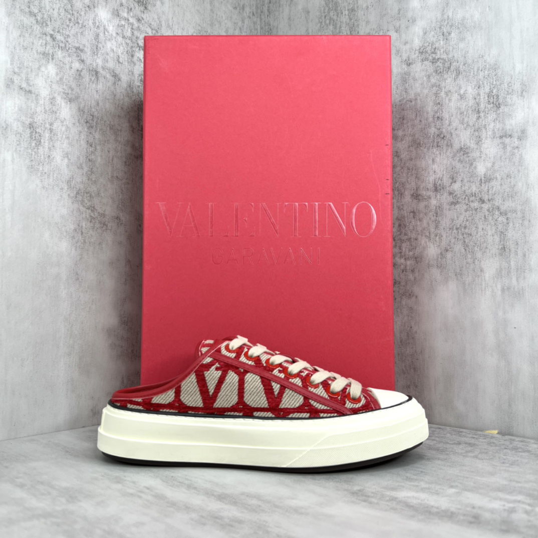 Valentino Garavani Logo Print Mule Sneakers Red