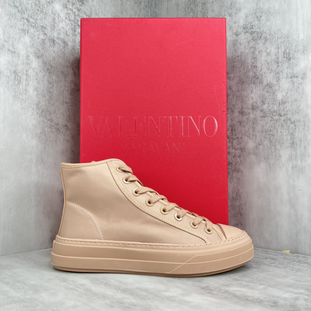 Valentino Garavani V High-Top Sneakers Beige