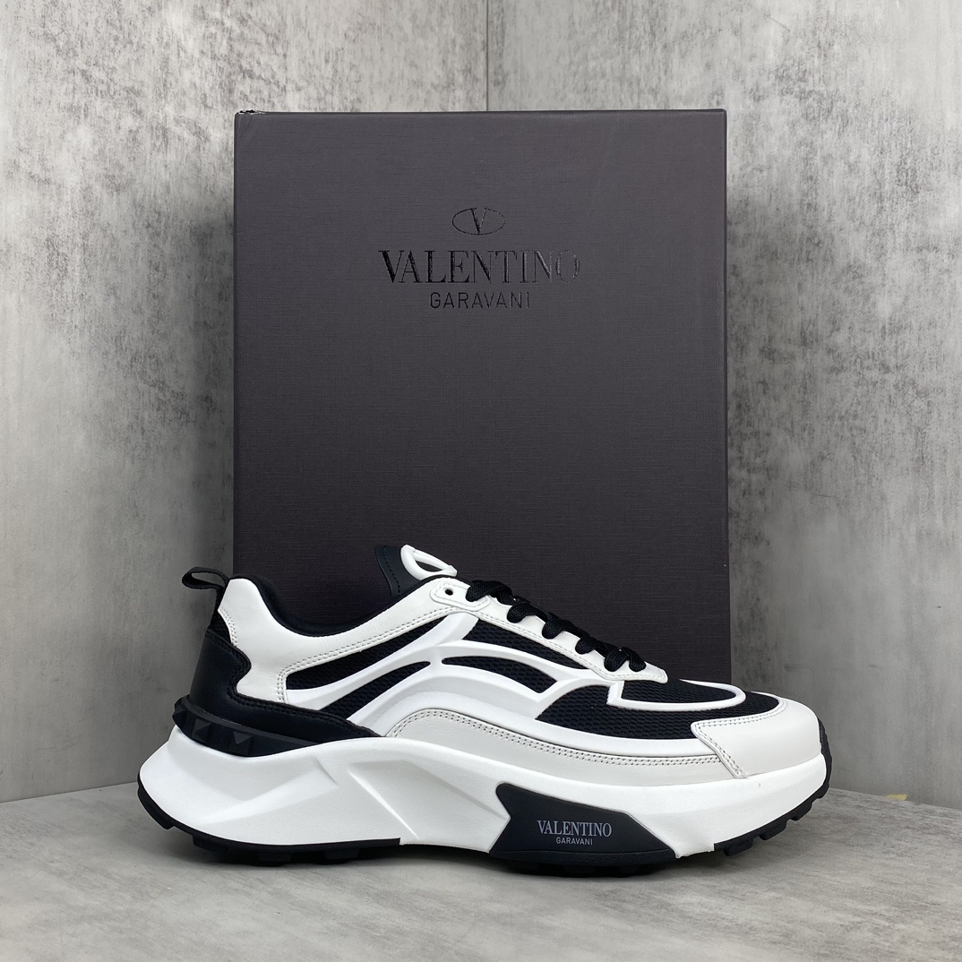 Valentino True Act Mesh Sneakers Black/White