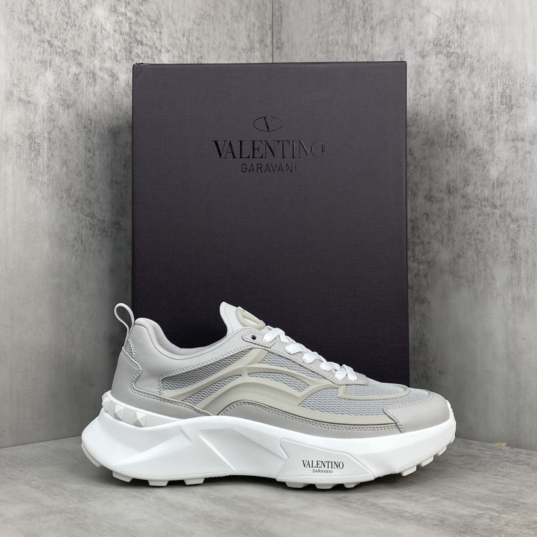 Valentino True Act Mesh Sneakers Gray/White