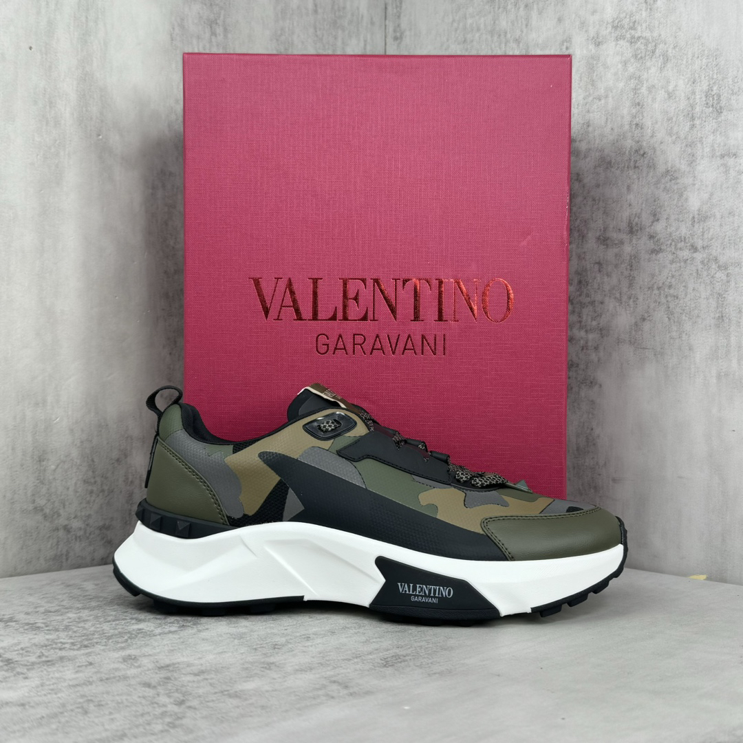 Valentino True Act Camo Mesh Sneakers Multicolor