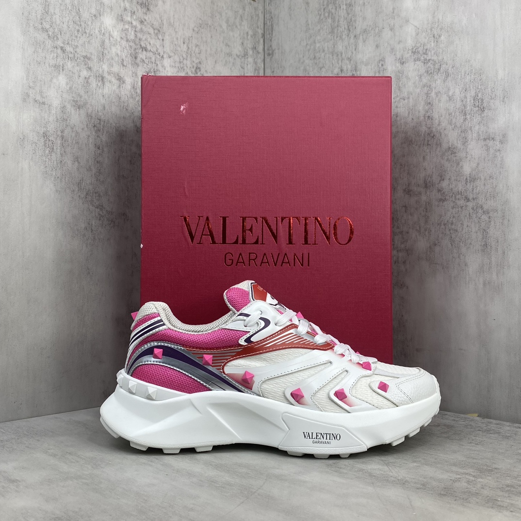 Valentino Garavani Totaloop V Runner Sneakers White/Pink
