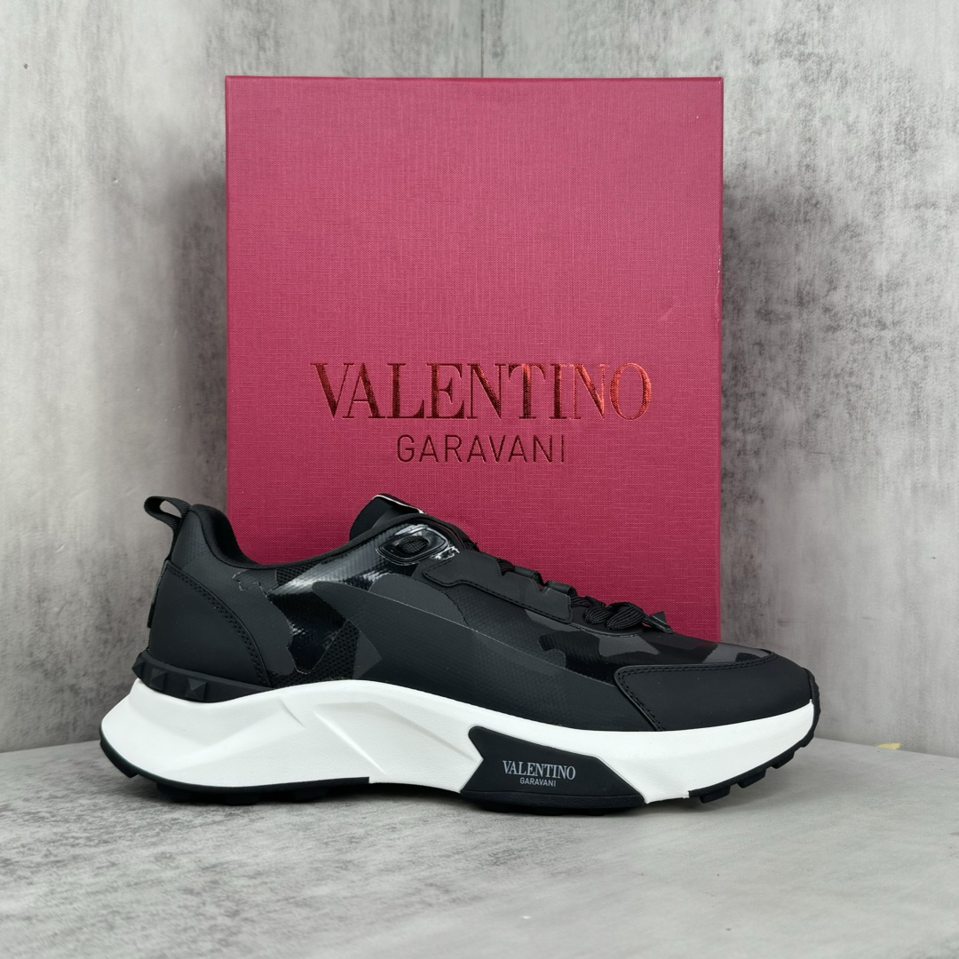Valentino True Act Mesh Sneakers Black/White