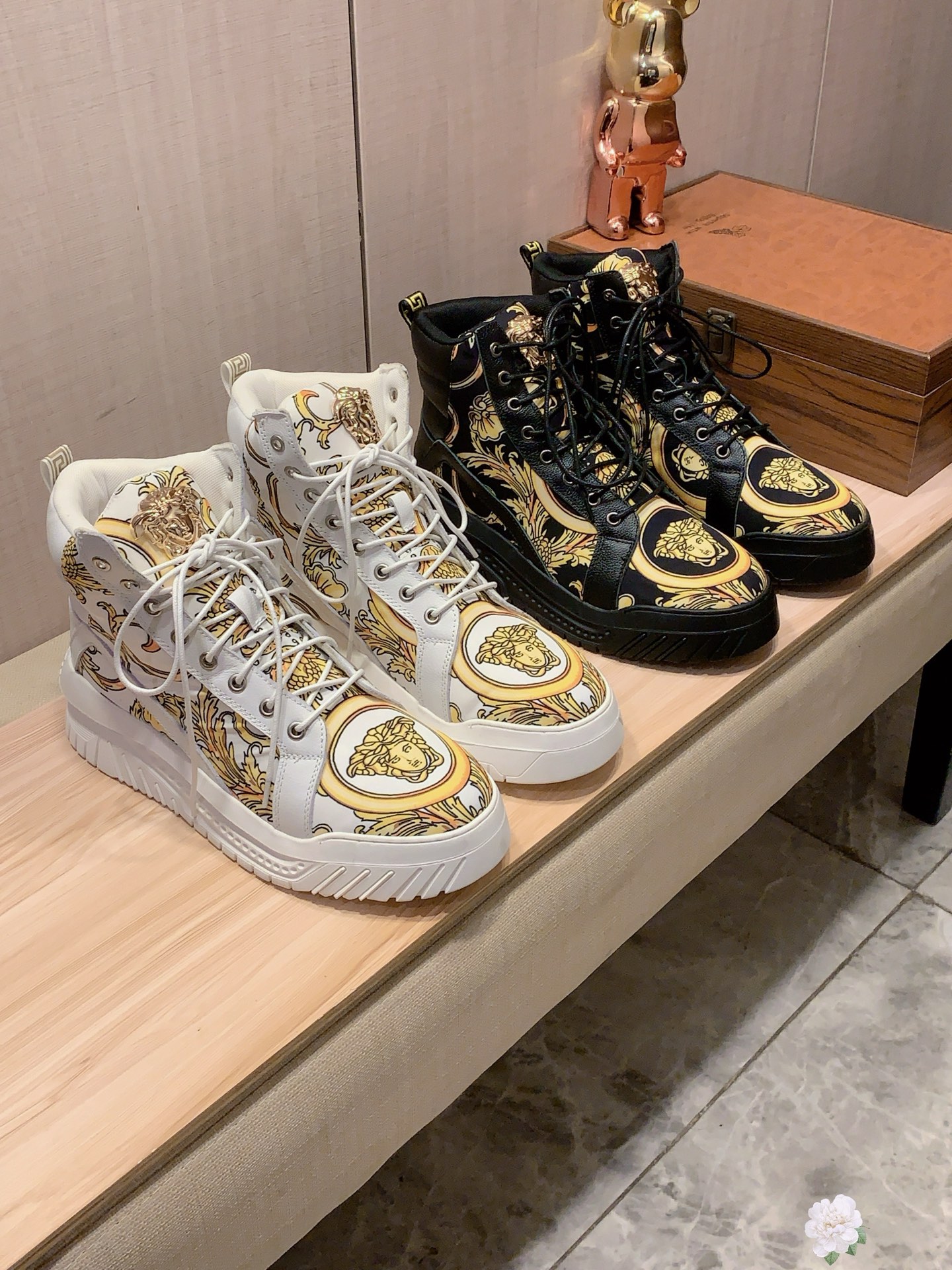 Versace Baroque High-Top Sneakers Multicolor