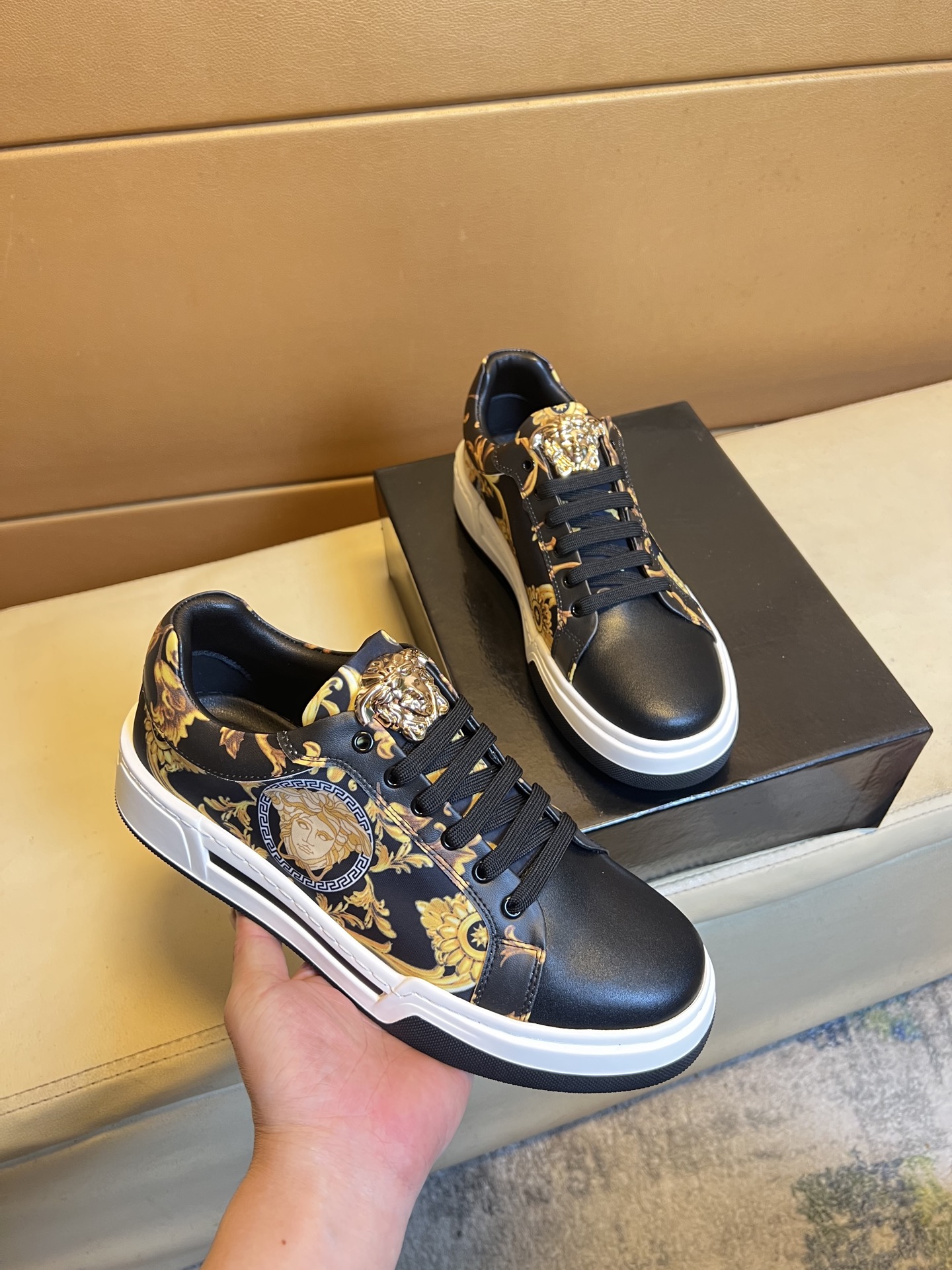 Versace Medusa Baroque Sneakers Black