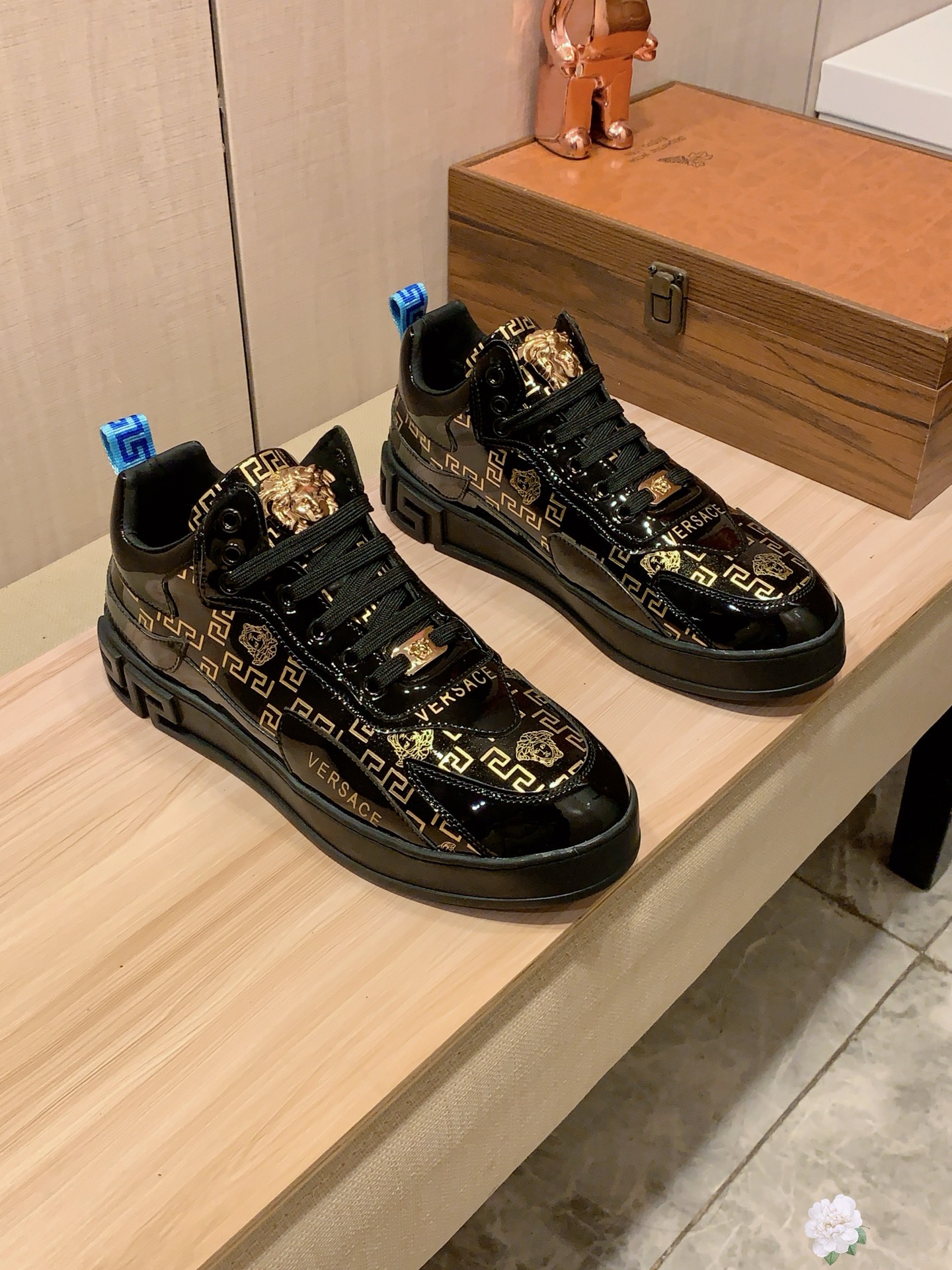 Versace Medusa Greca Low-Top Sneakers Black