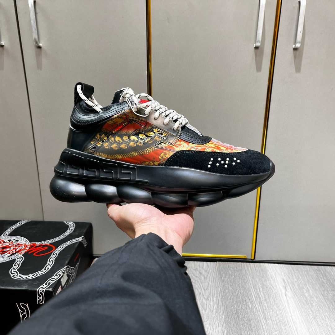 Versace Chunky Baroque Sneakers Black/Red