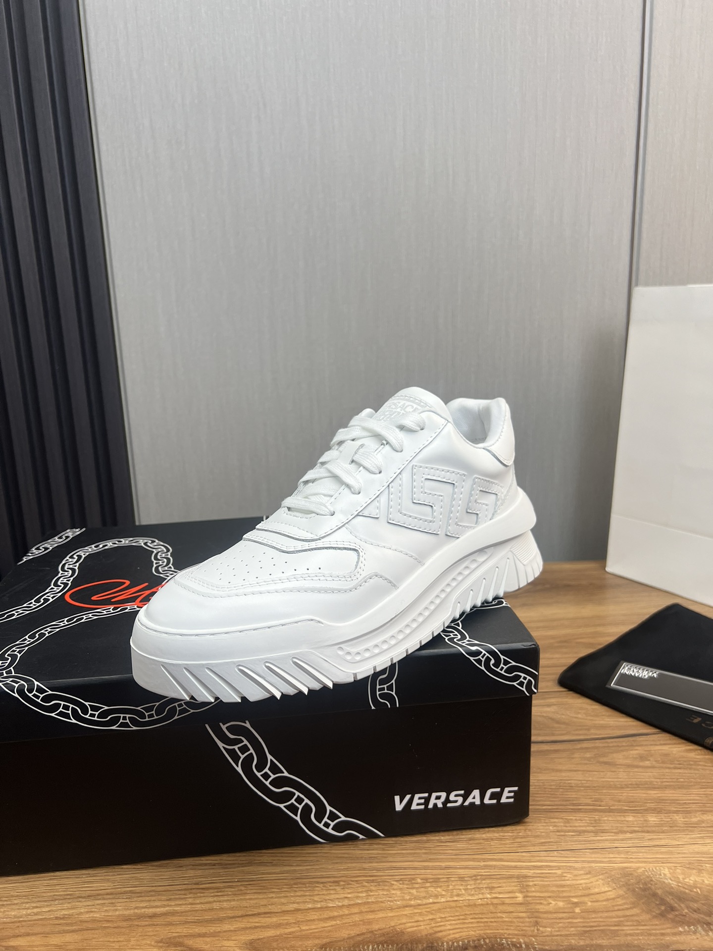 Versace Leather Casual Sneakers White