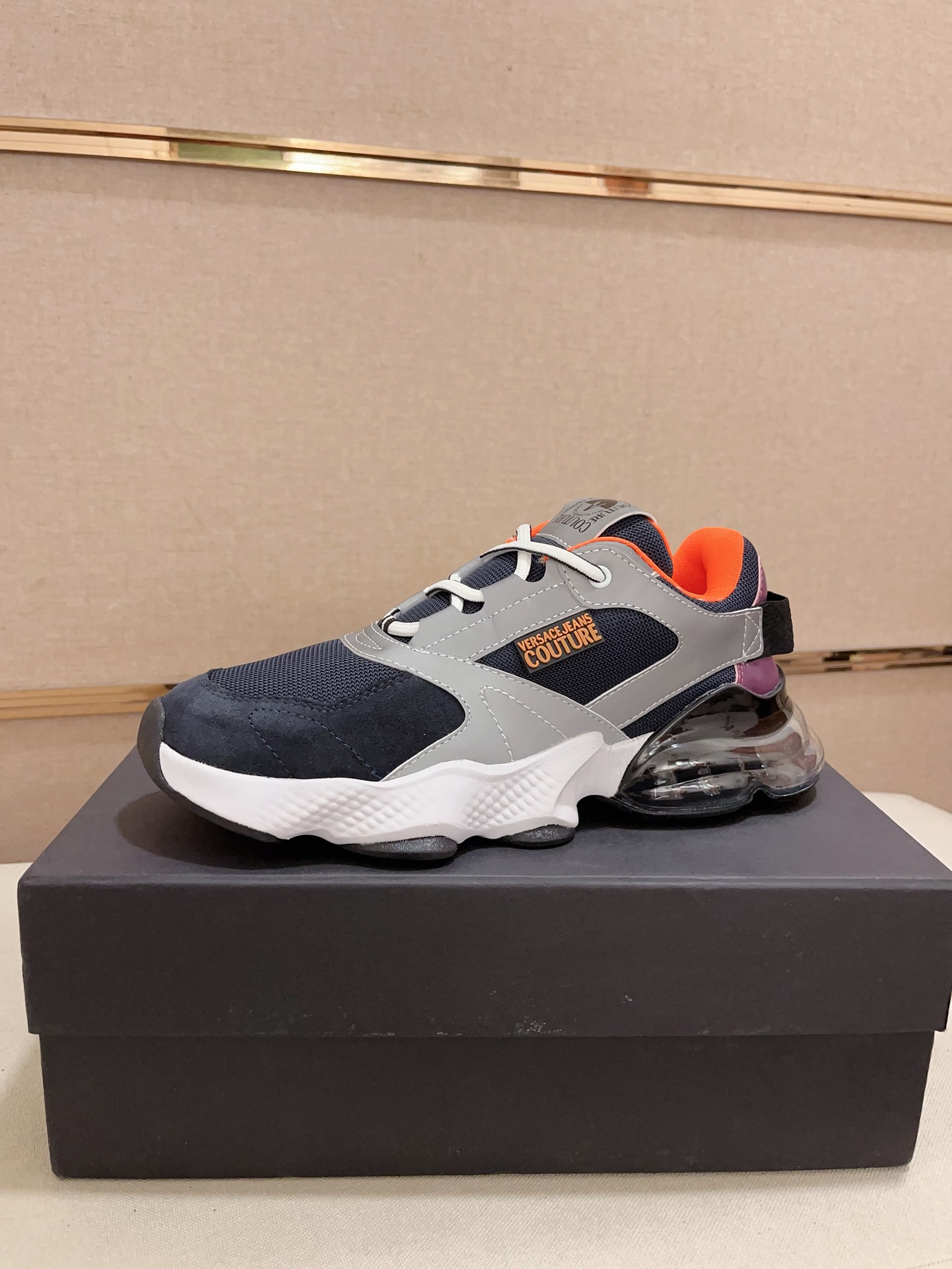 Versace Jeans Couture Chunky Sneakers Navy/Grey/Orange