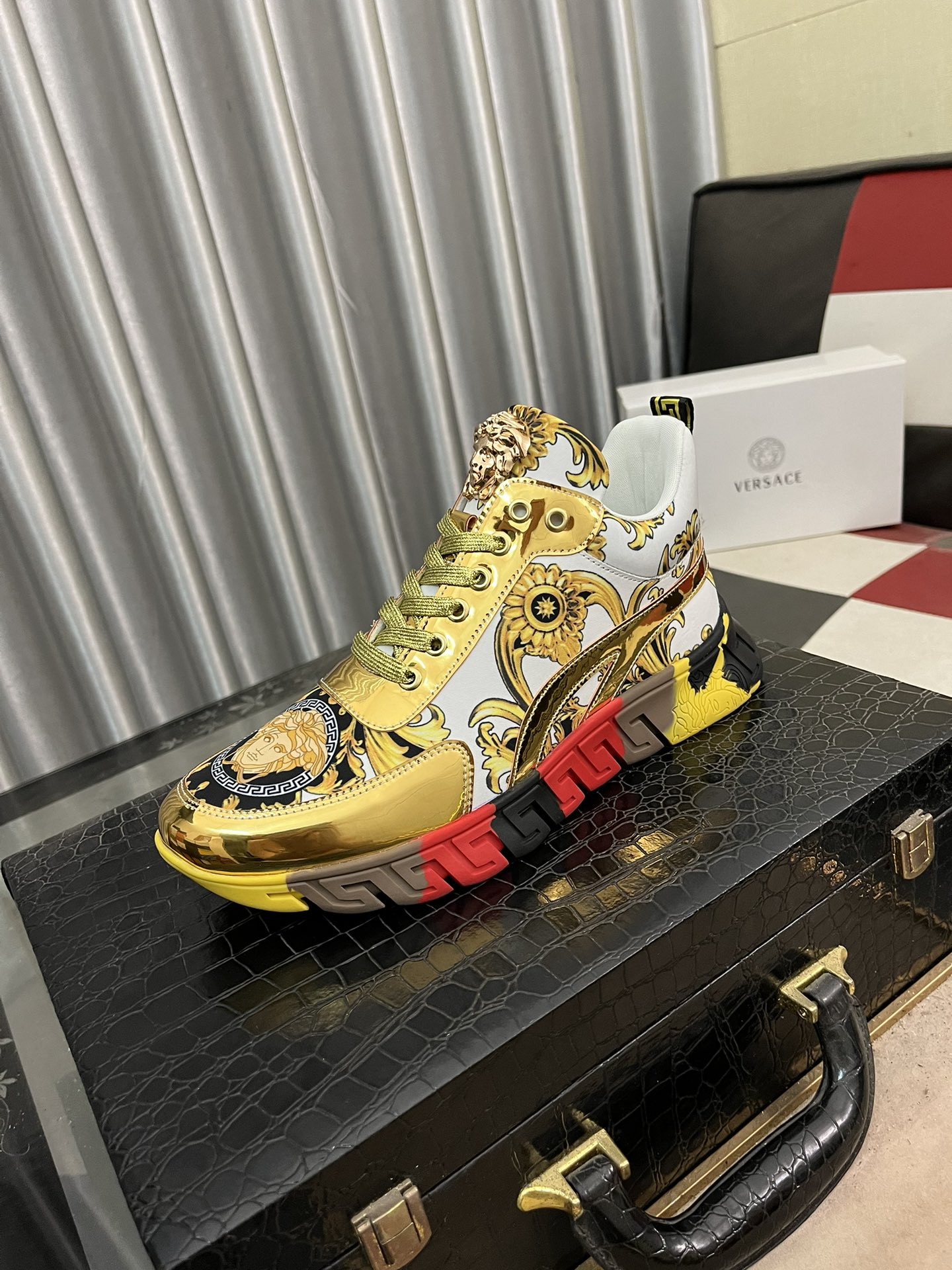 Versace Baroque Low-Top Sneakers Multicolor
