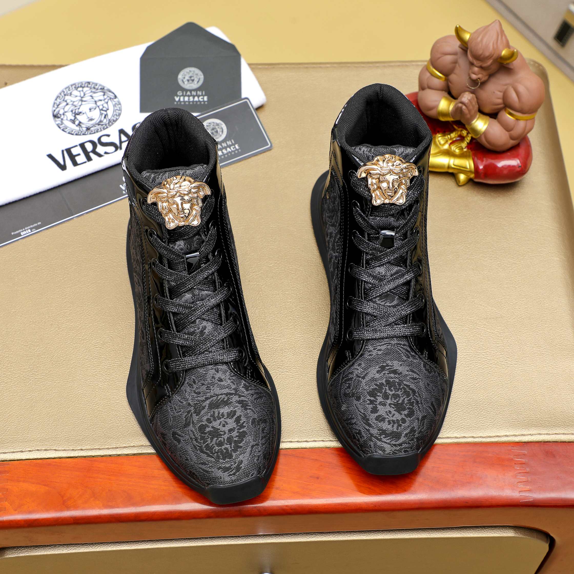 Versace Medusa High-Top Sneakers Black