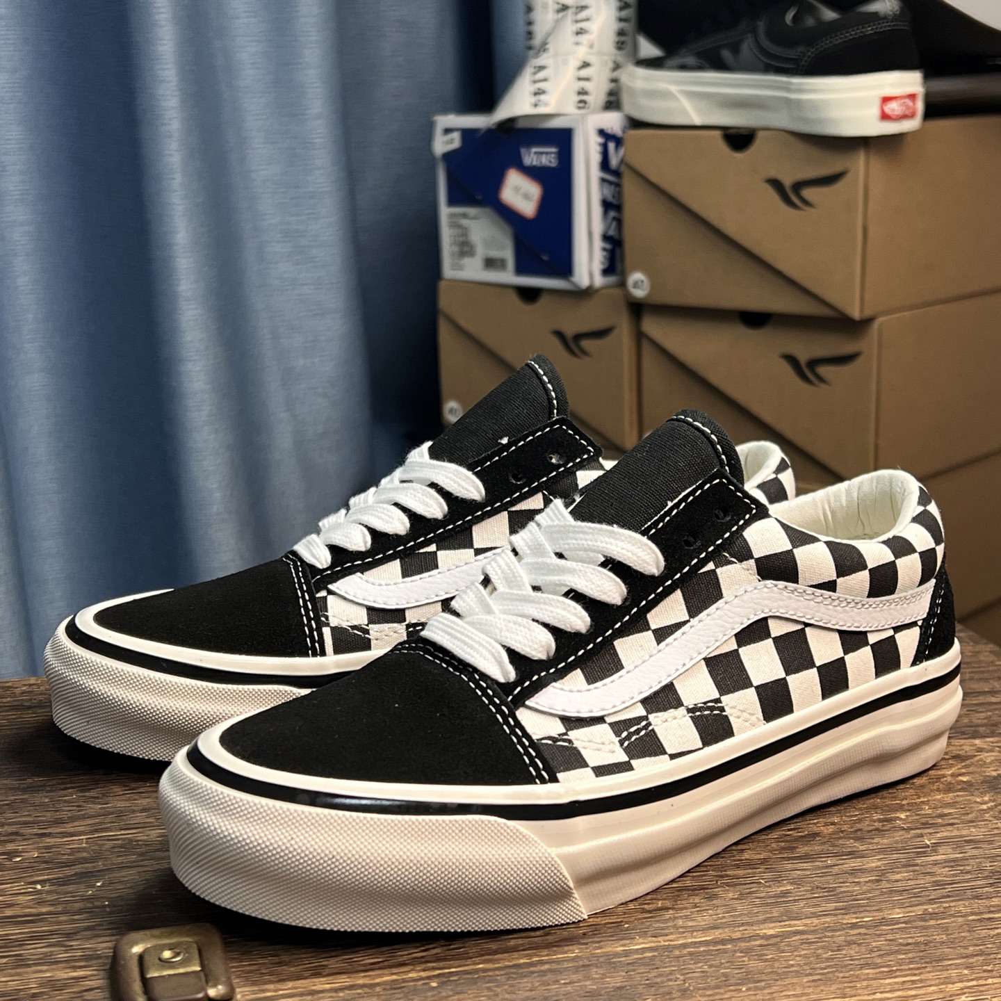 Vans Old Skool 36 DX Checkerboard Sneakers Black/White