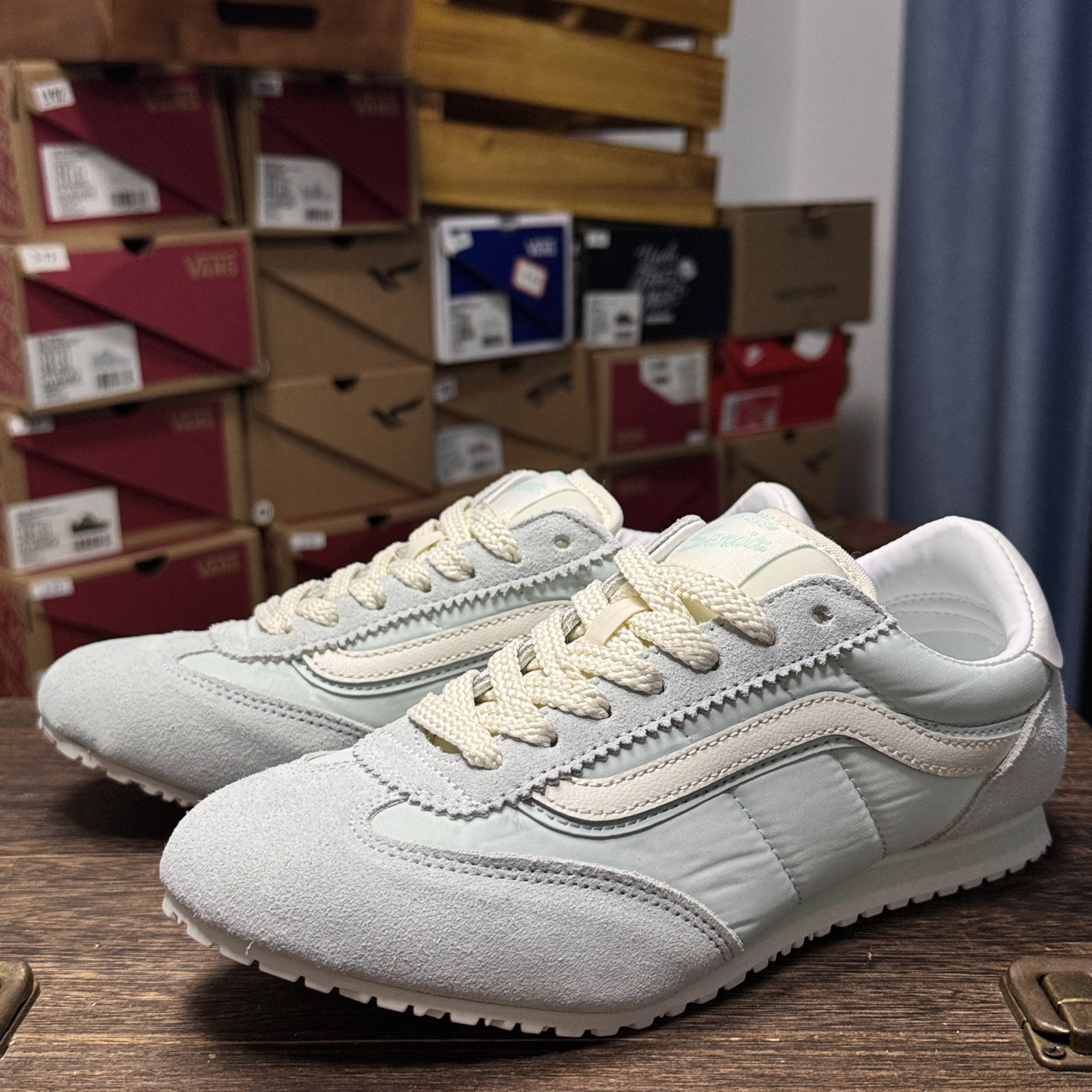Vans Super LowPro Retro Thin-Sole Sneakers Mint