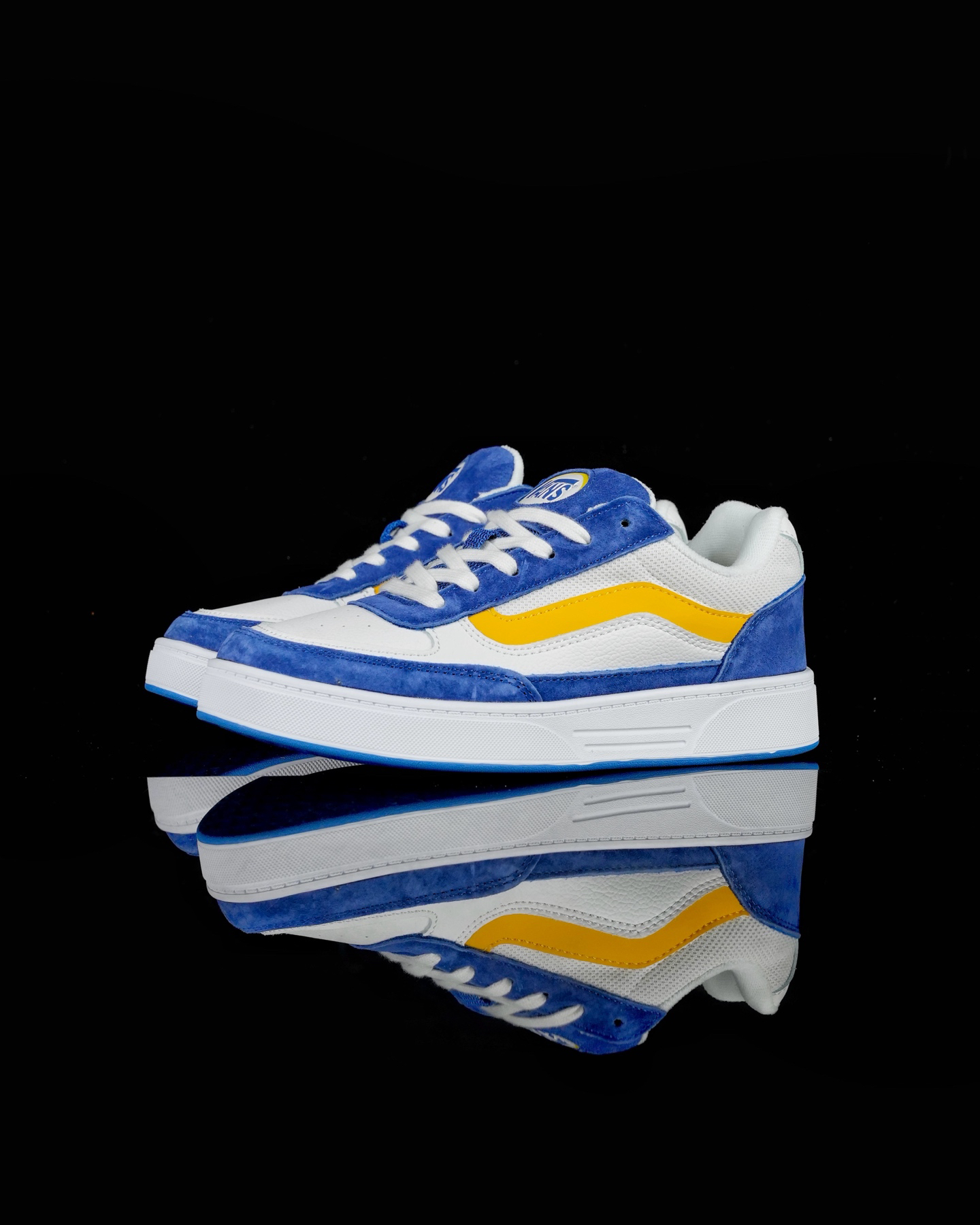 Vans Skate Estazzo Suede Leather Skate Shoes Blue/Yellow