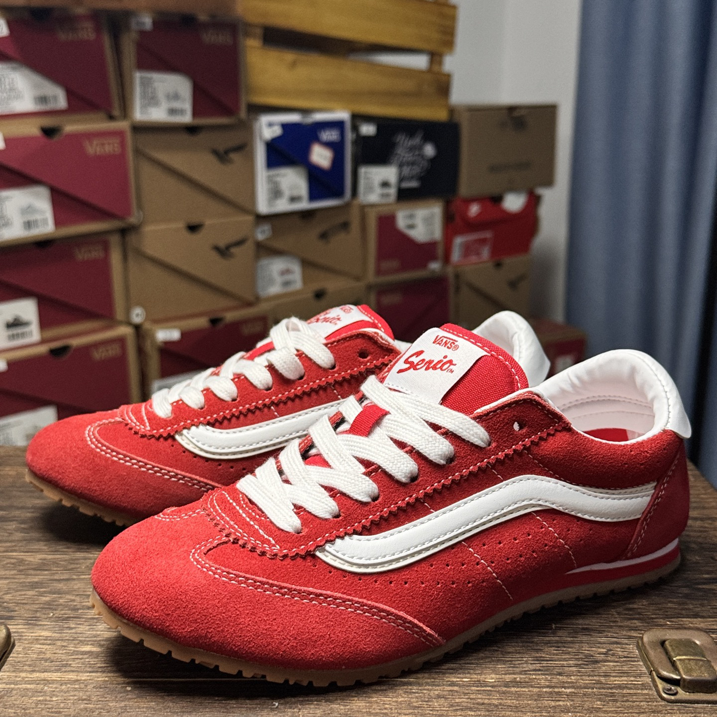 Vans Super LowPro Retro Thin Sole Sneakers Red
