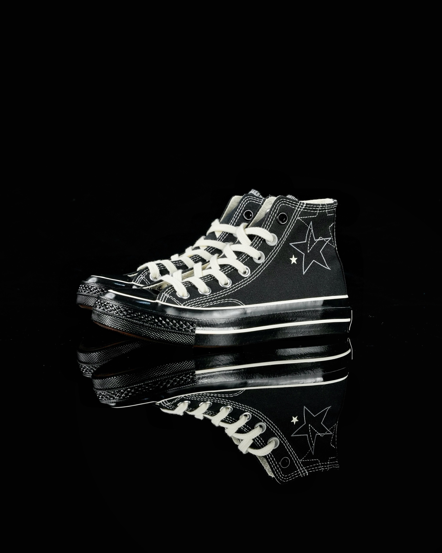 Converse Chuck 70 Star Stitch High-Top Sneakers Black