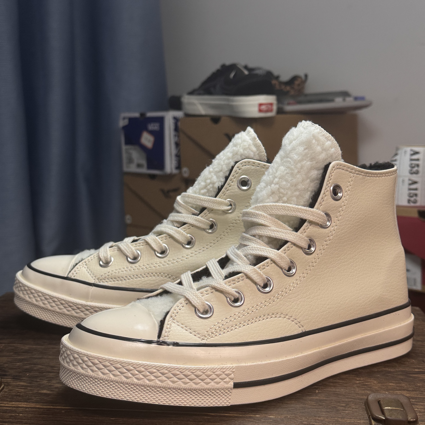 Converse Chuck Taylor 1970s Sherpa High-Top Sneakers Beige