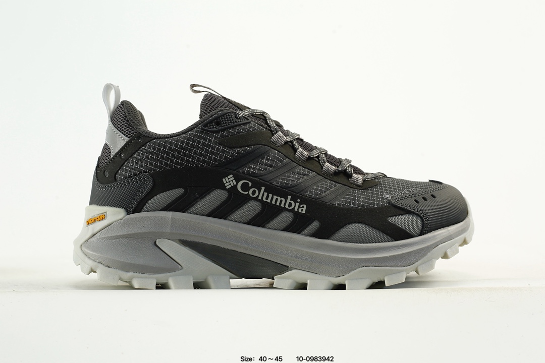 Columbia Vibram Trail Hiking Shoes Black/Grey