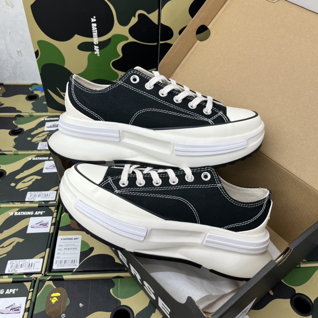 Converse Run Star Low Platform Sneakers Black/White