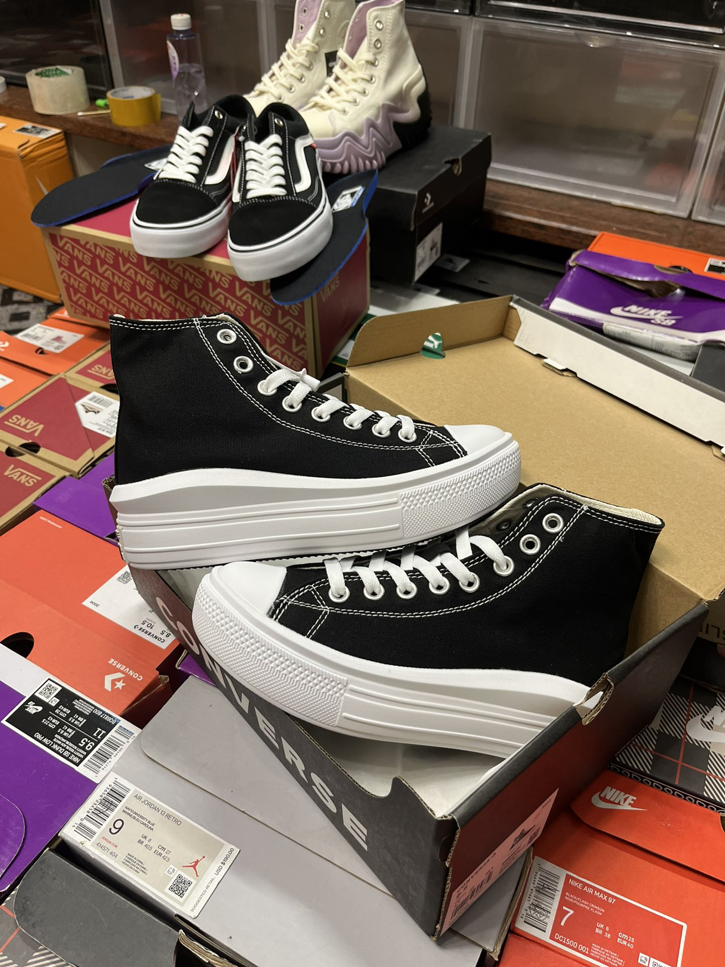 Converse Chuck Taylor All Star Move Platform High-Top Sneakers Black