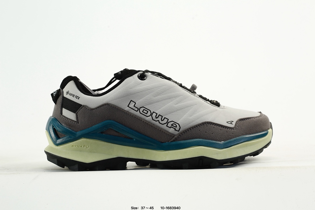Lowa GORE-TEX Vibram Hiking Shoes Grey/Blue/Black