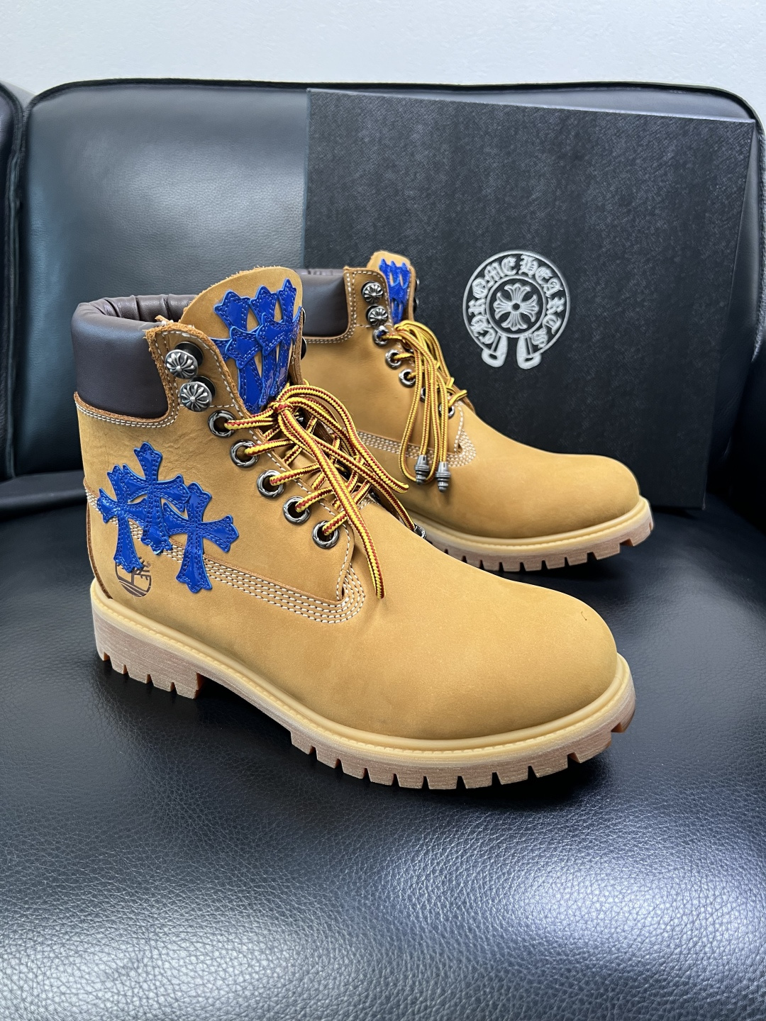 Chrome Heart x Timberland Work Boots Wheat