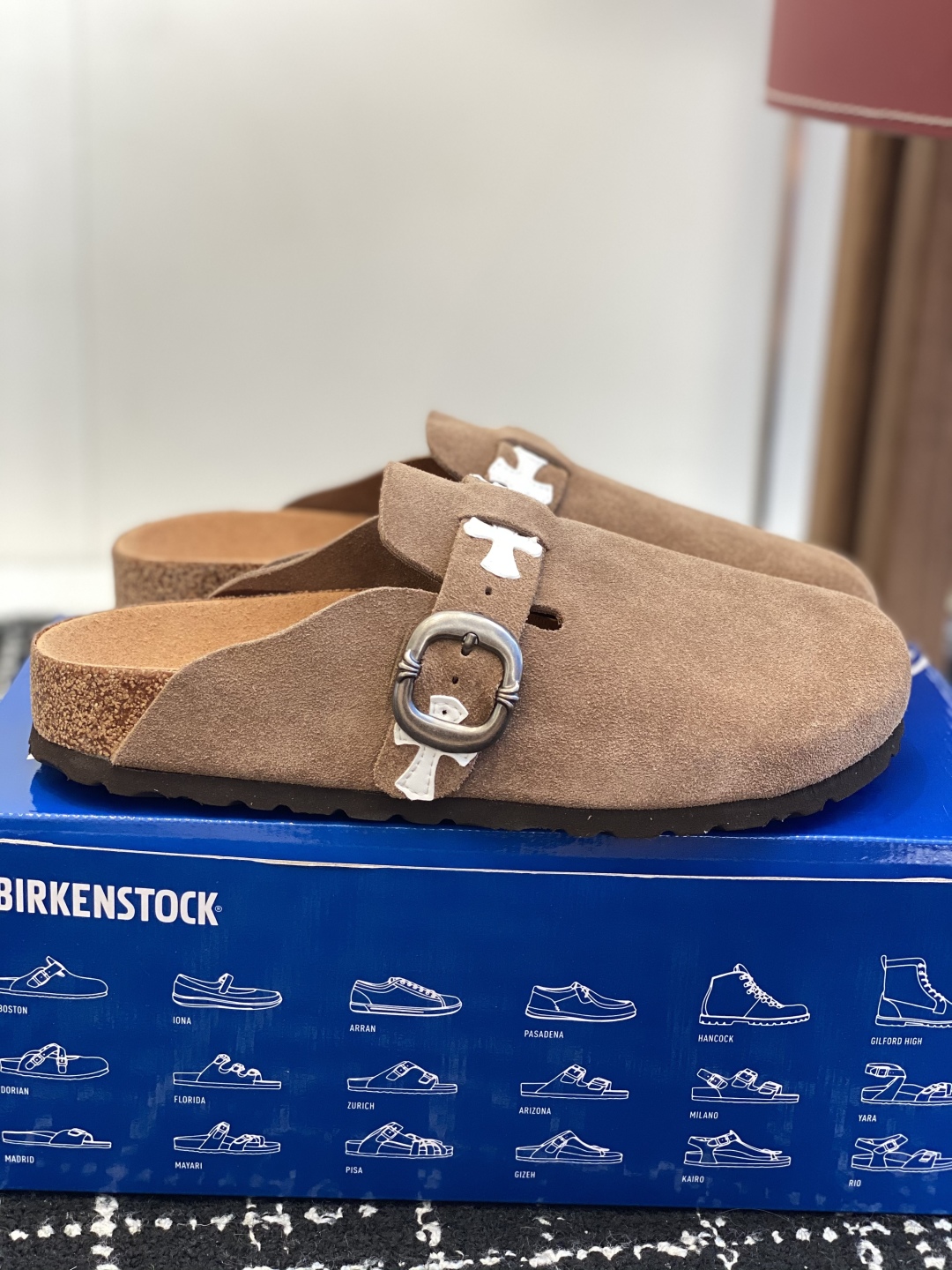 Birkenstock Suede Clog Mule Brown