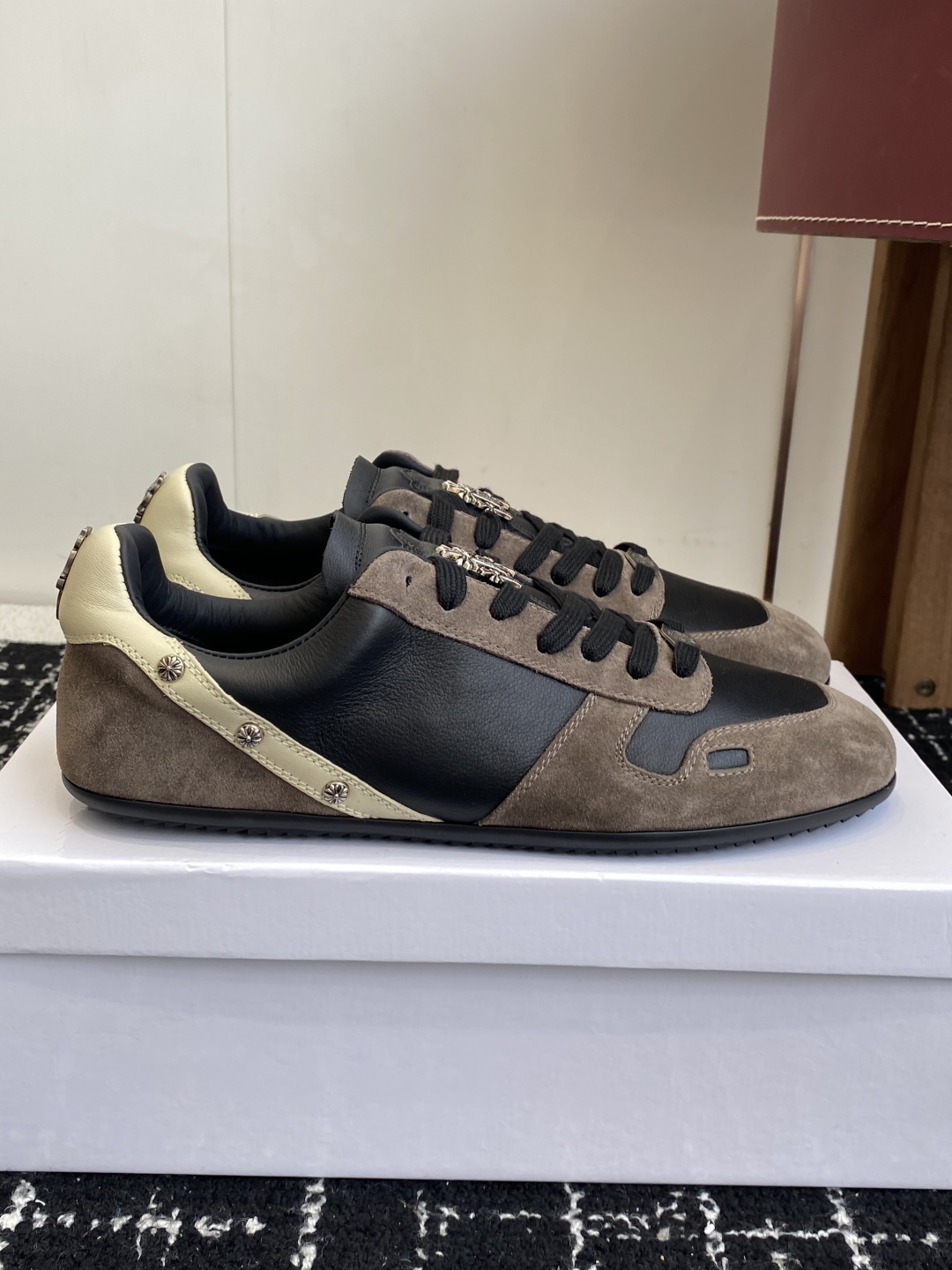 Rick Owens Low-Top Trainers Black/Khaki