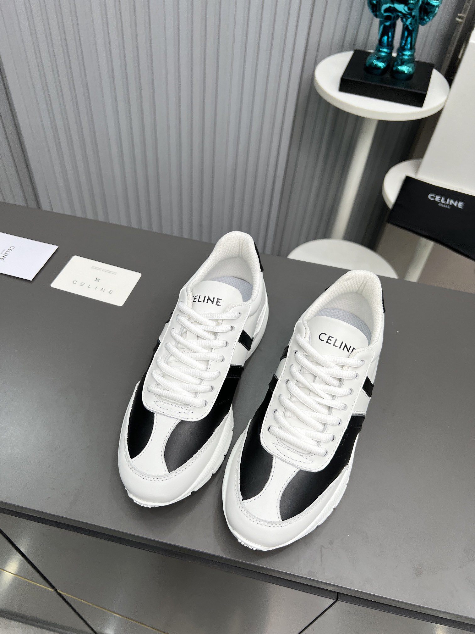 Celine Chunky Dad Sneakers White/Black