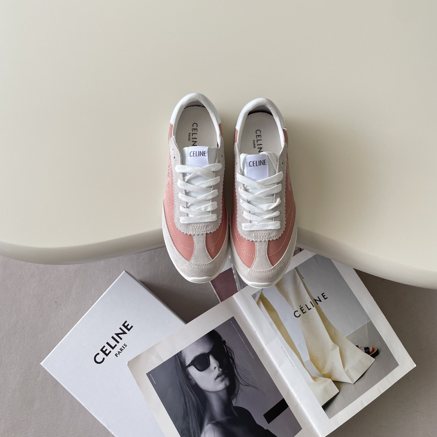 Celine Racer Triomphe Sneakers Pink