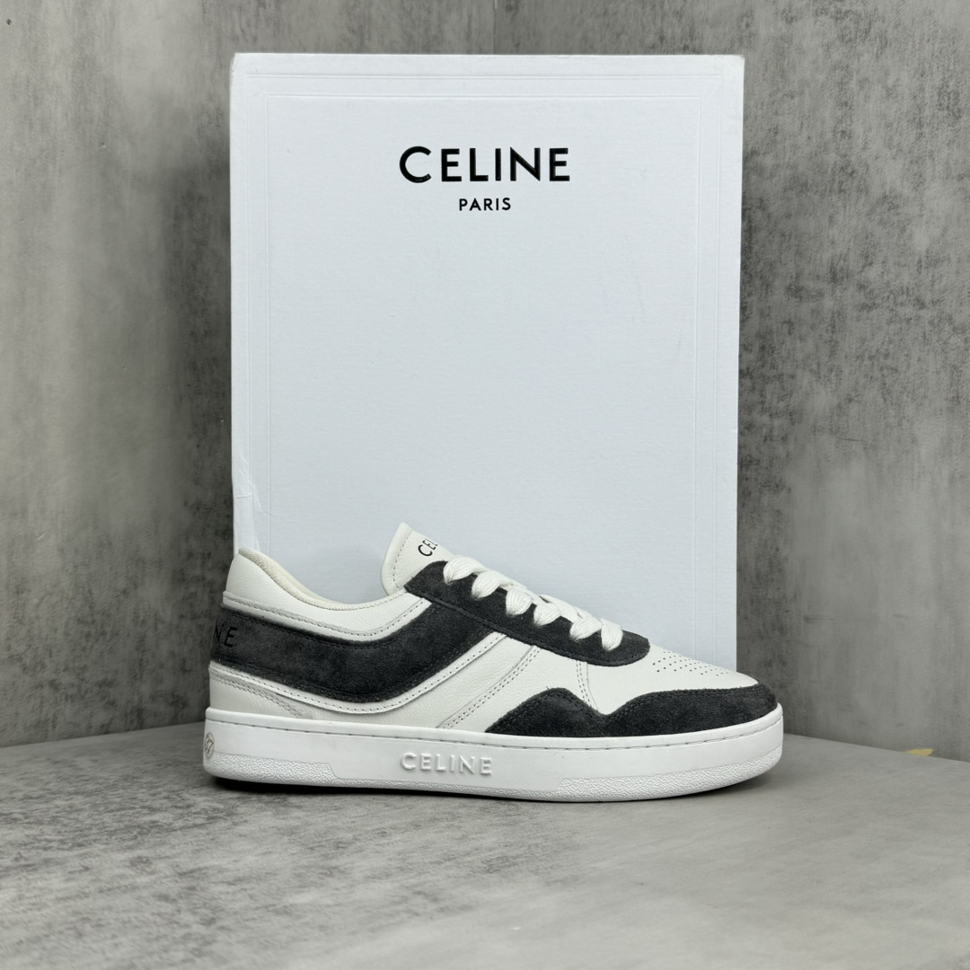 Celine Trainer Skate Sneakers White/Black