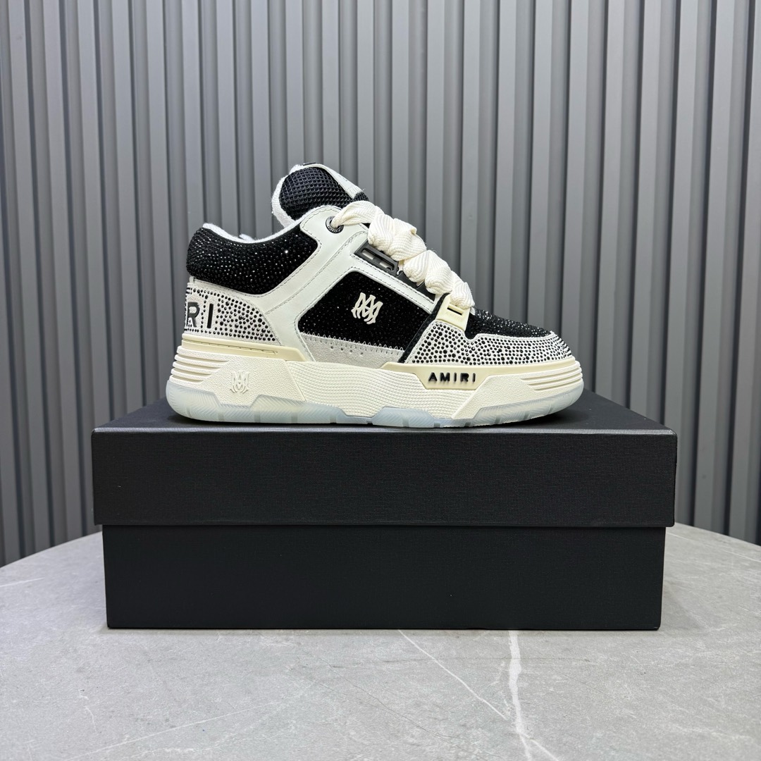 AMIRI Crystal Low-Top Sneakers Black/White