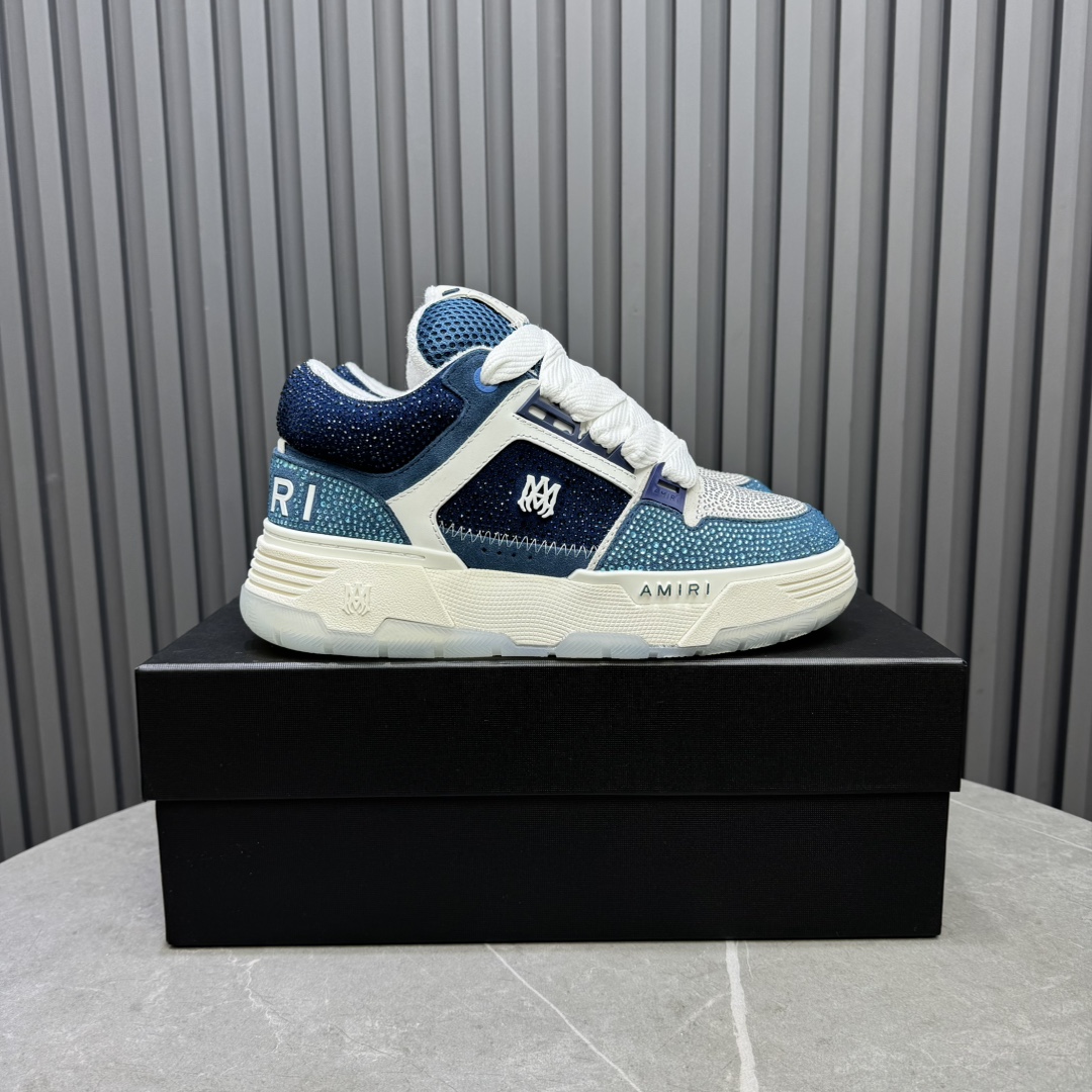 AMIRI Crystal Low-Top Sneakers Blue