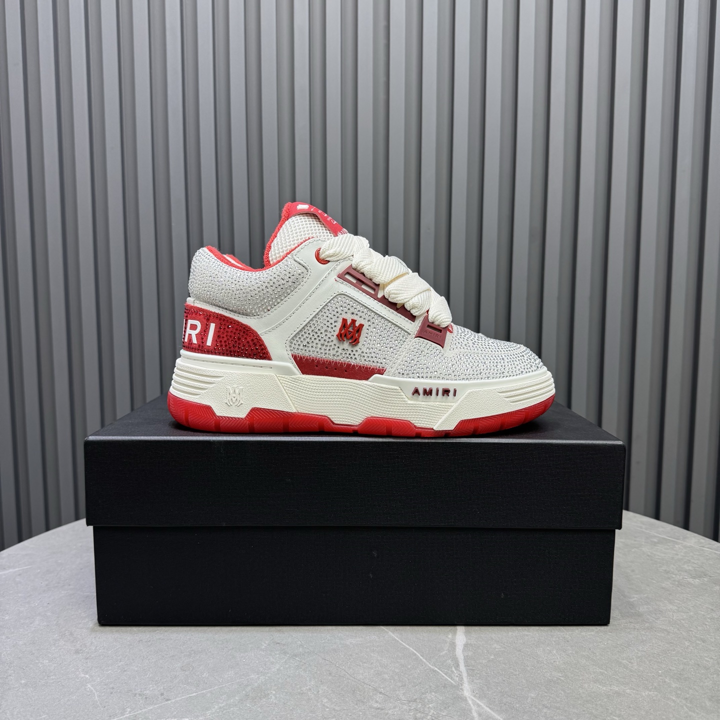 AMIRI Crystal Low Sneaker White/Red