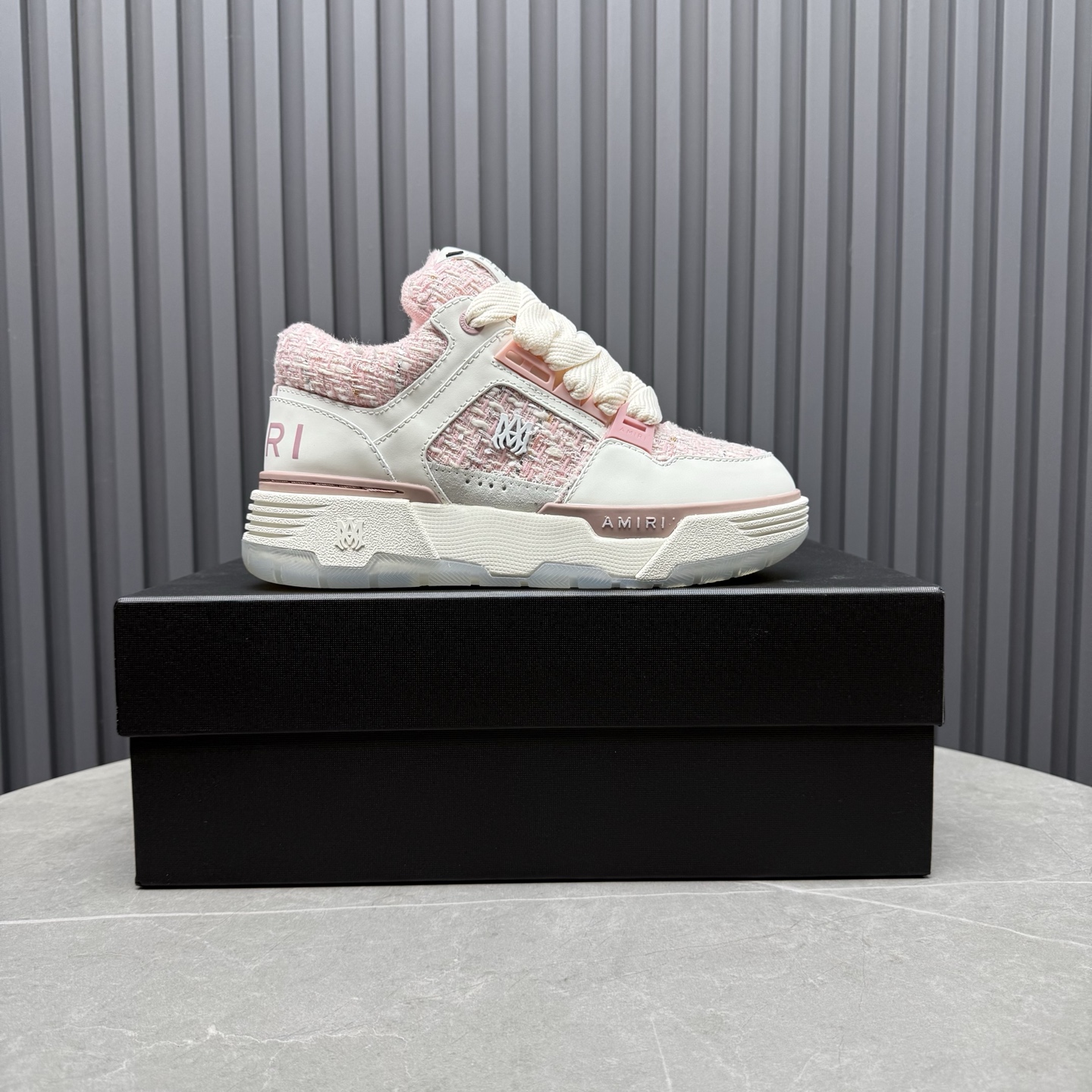 AMIRI Tweed Low-Top Sneakers Pink