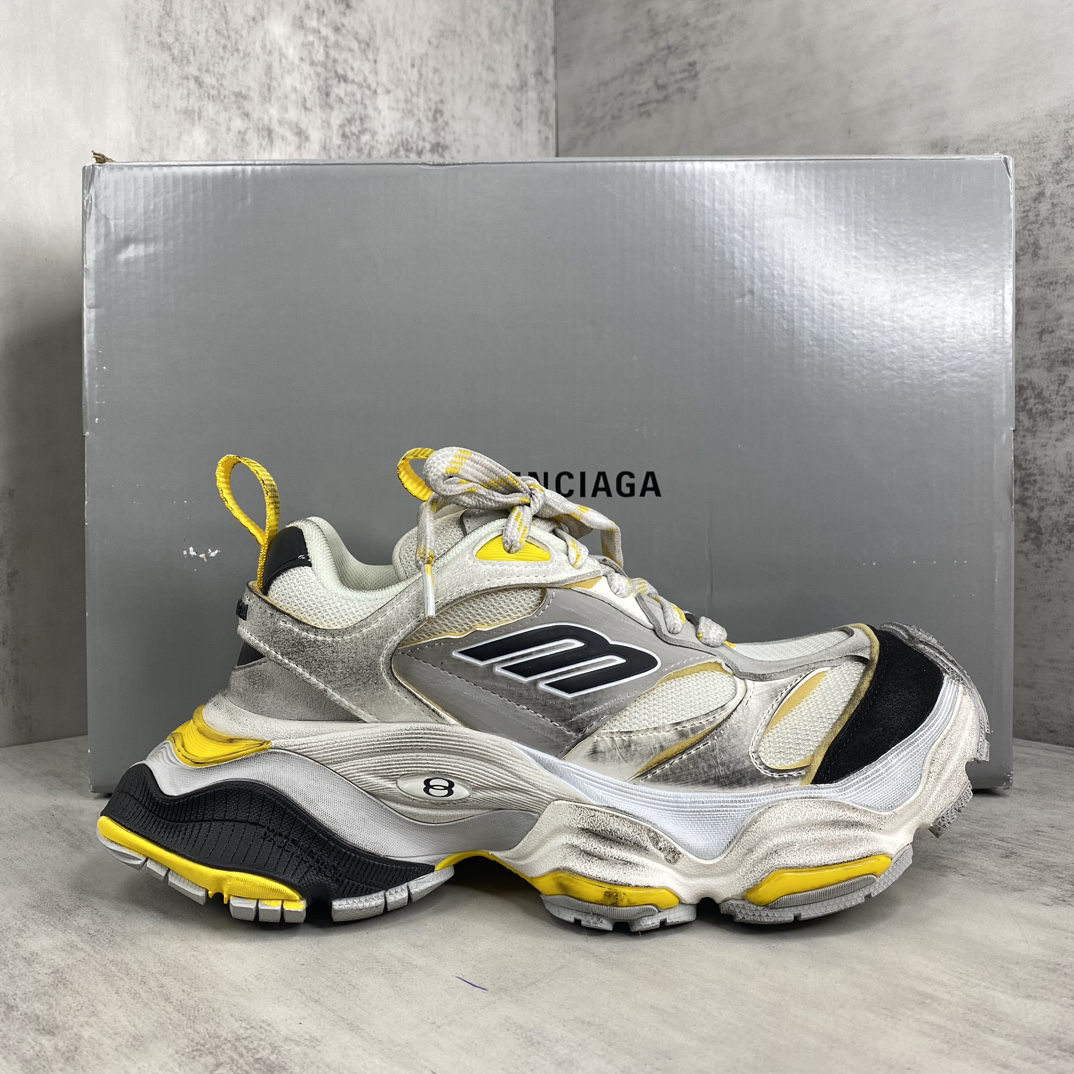 Balenciaga Cargo Chunky Sneakers White Yellow
