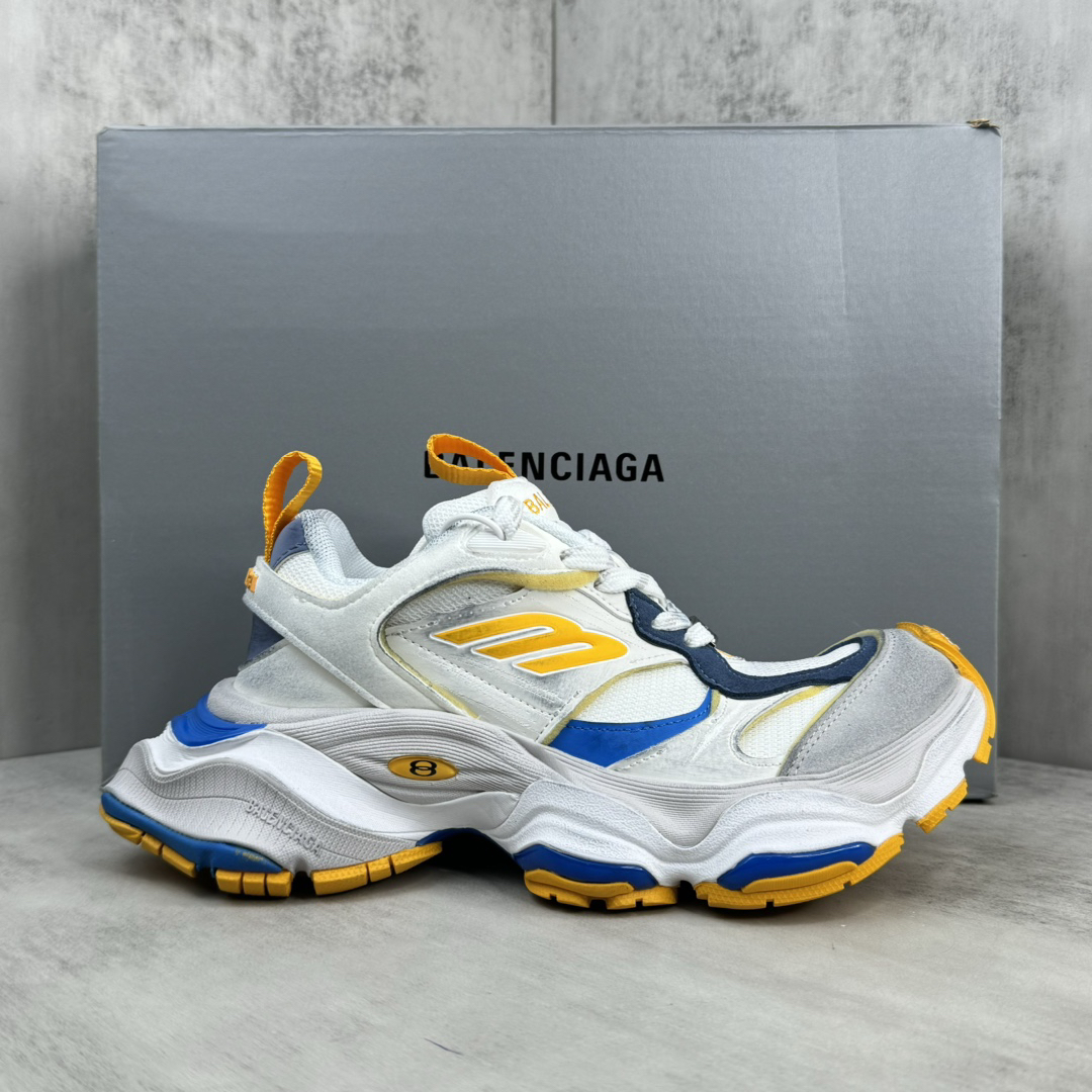 Balenciaga Cargo Sneakers White/Blue/Yellow