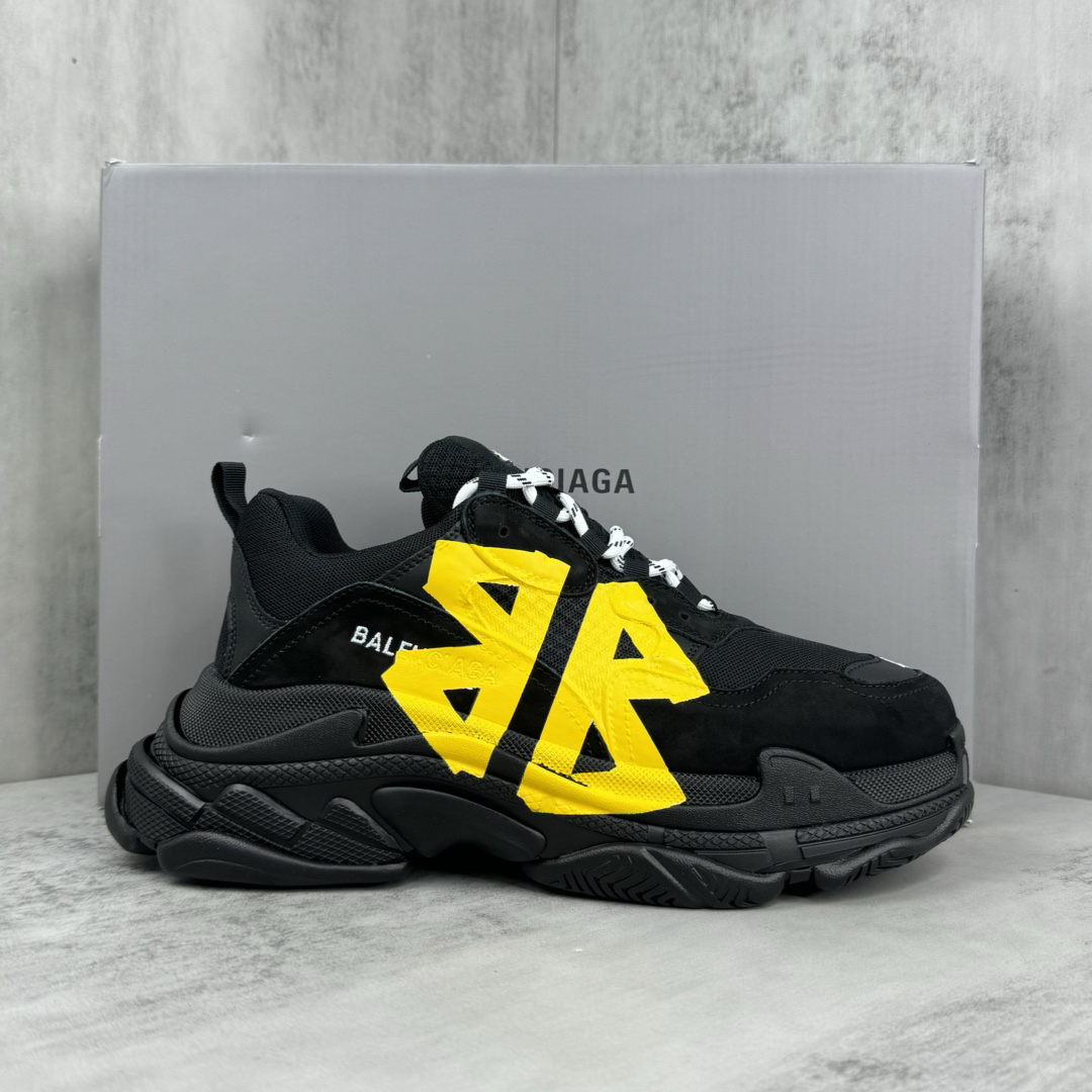 Balenciaga Triple S Dad Sneakers Black/Yellow