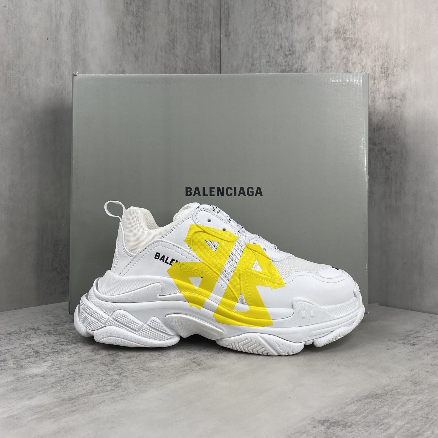Balenciaga Triple S Dad Sneakers White/Yellow