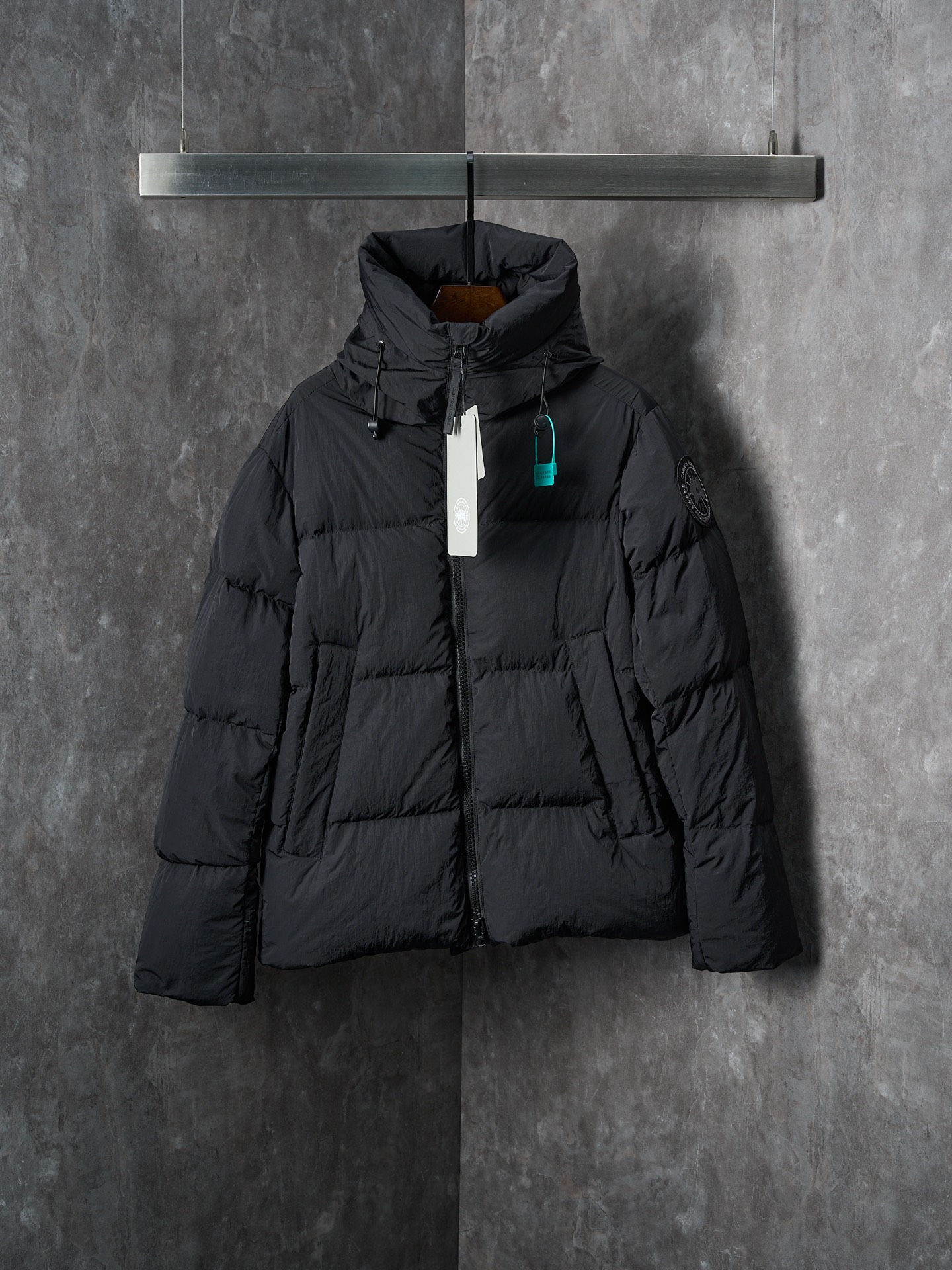 Canada Goose Hooded Puffer Jacket Black