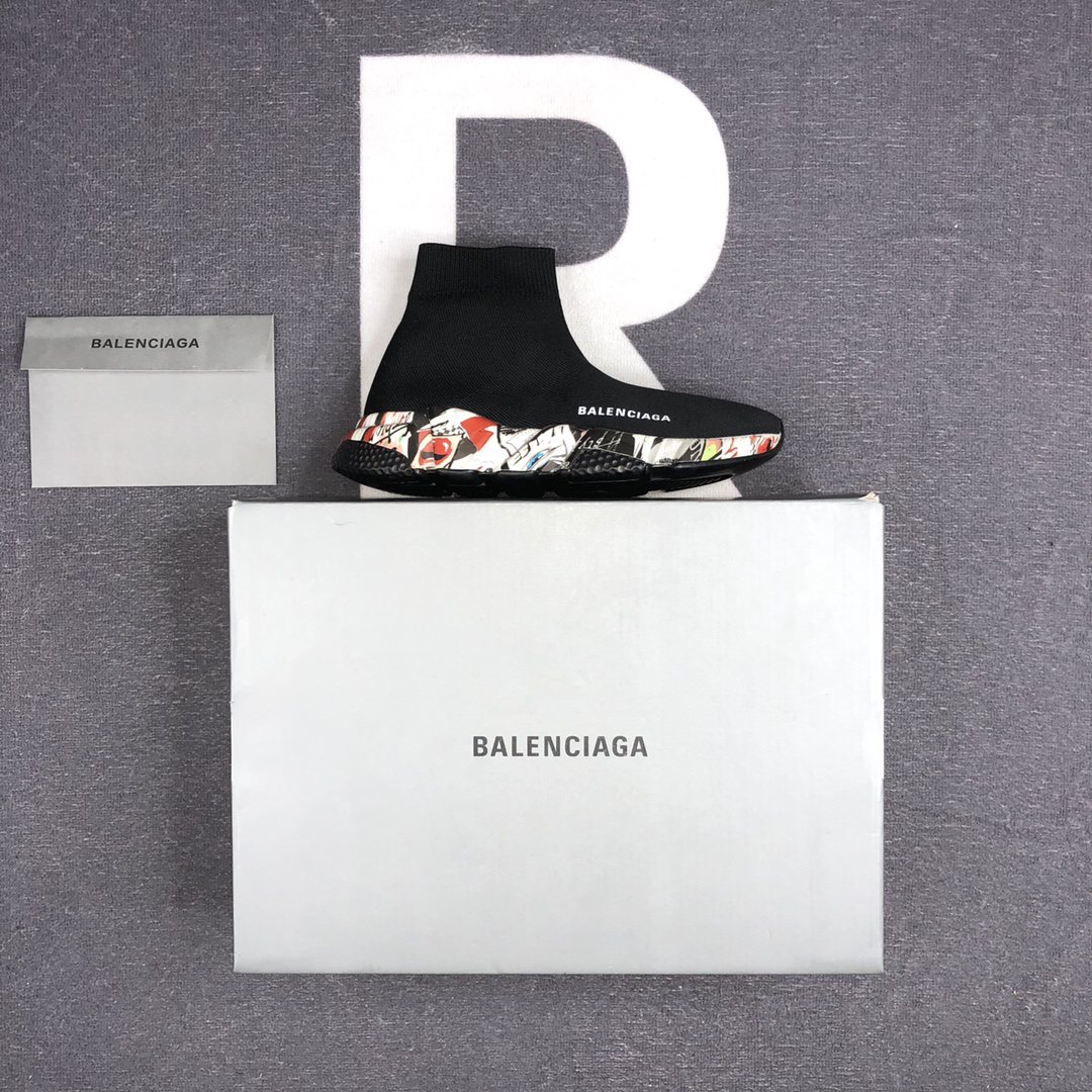 Balenciaga Speed Sock Sneakers Black