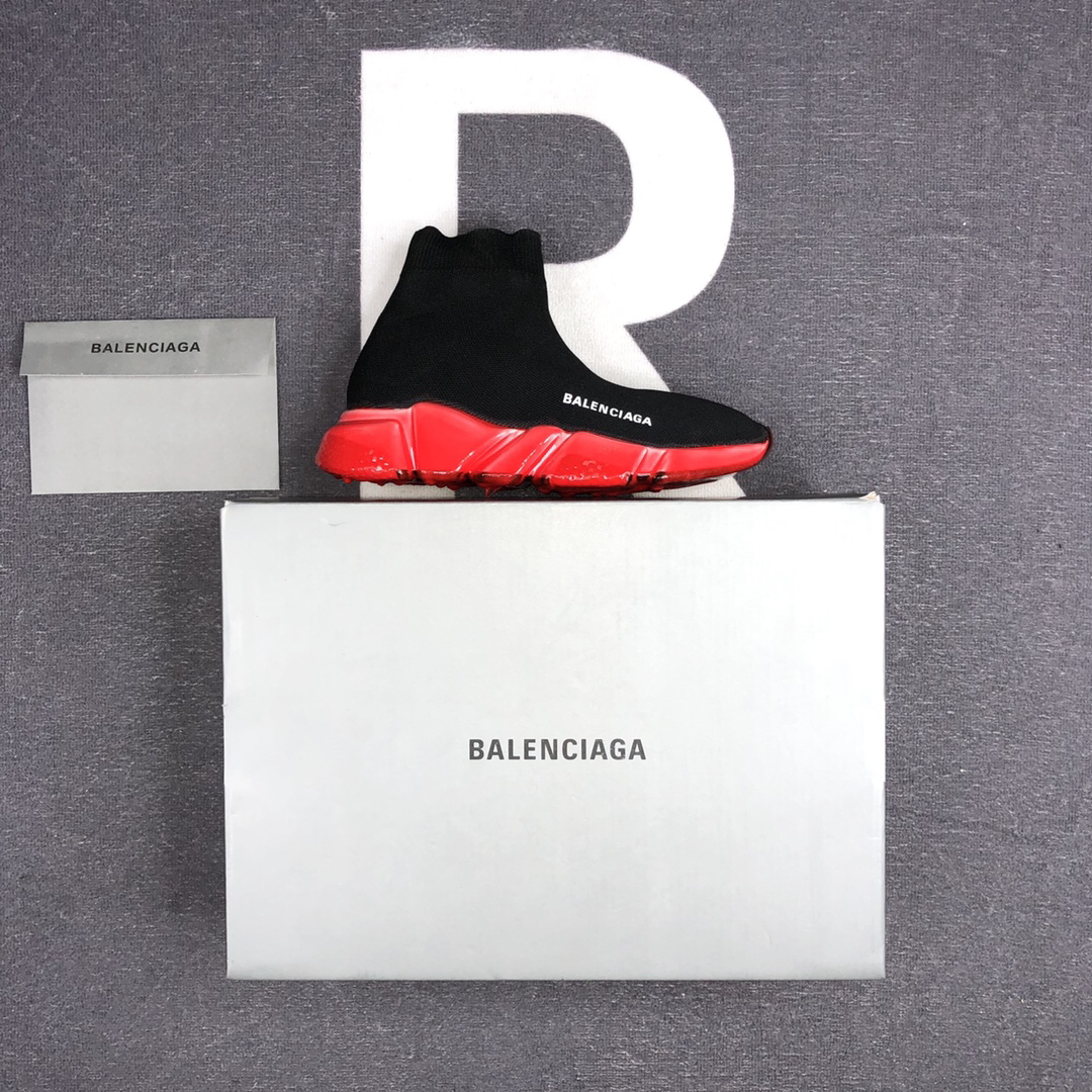 Balenciaga Speed Sock Sneakers Black/Red
