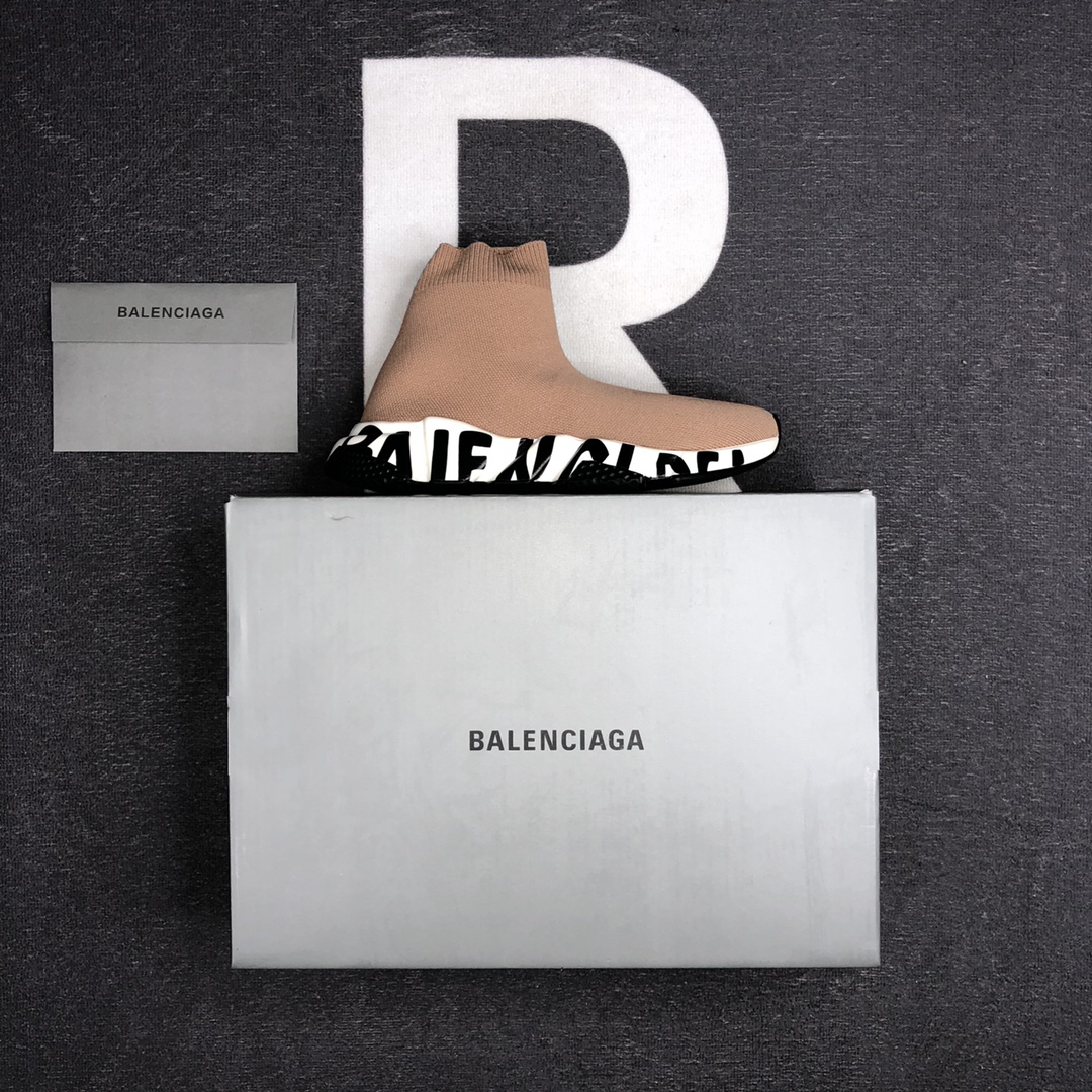 Balenciaga Speed Sock Sneakers Tan