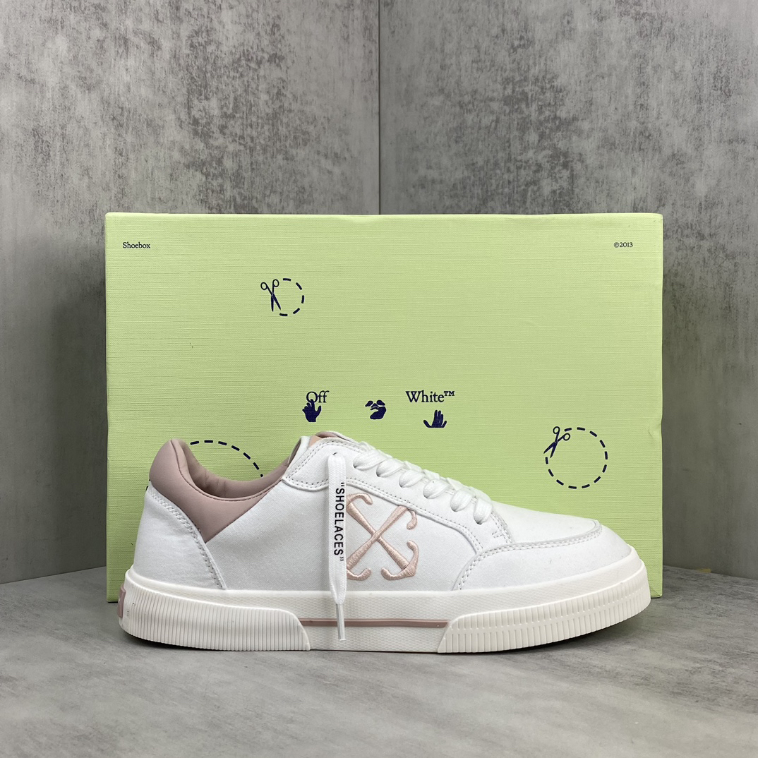 Off-White Low Vulcanized Canvas Sneakers White/Pink